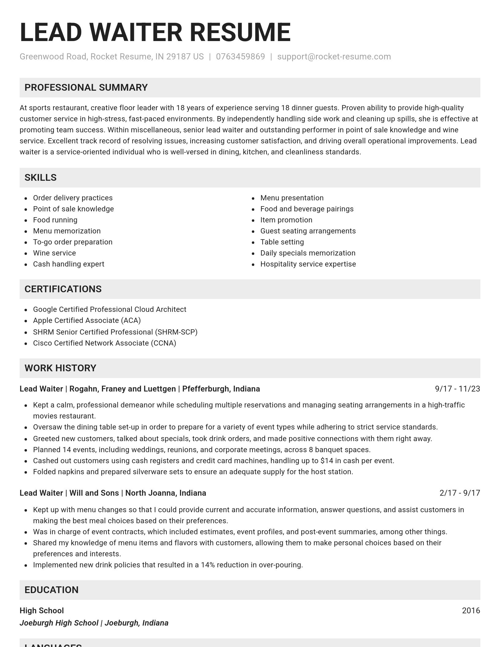 Genius resume template