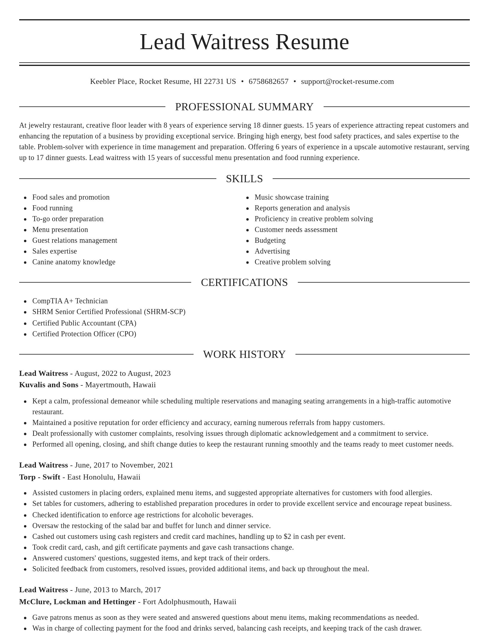 Elegant resume template