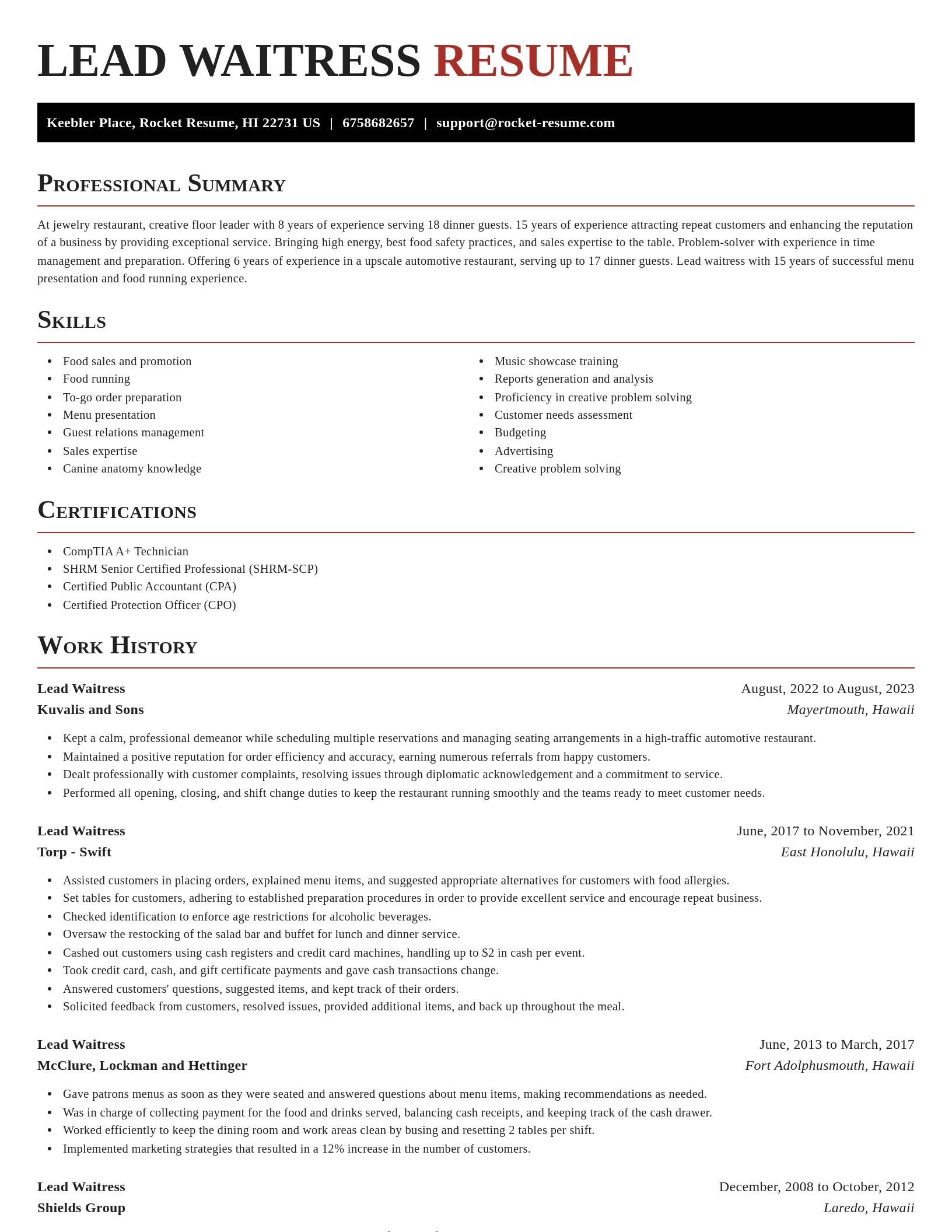 Exquisite resume template