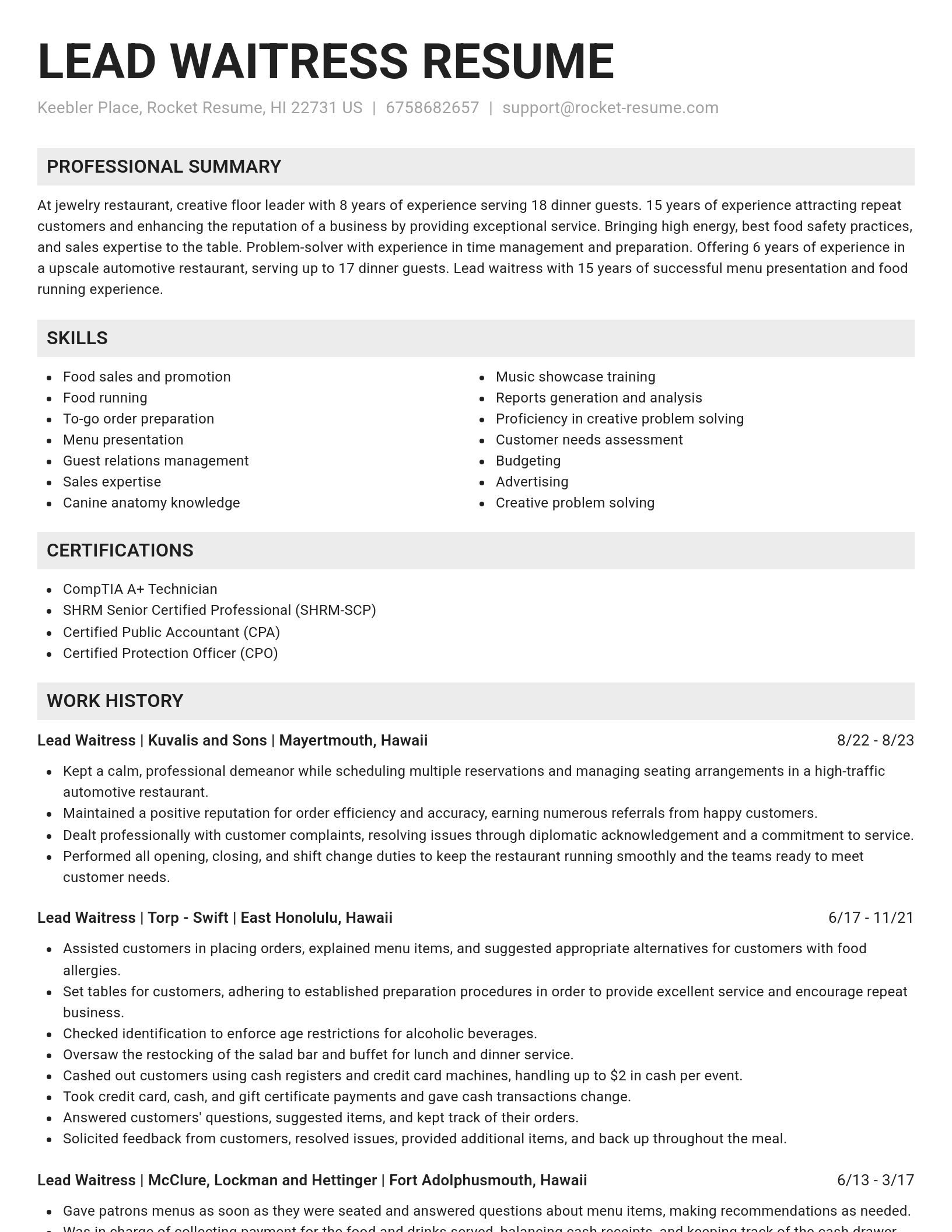Genius resume template