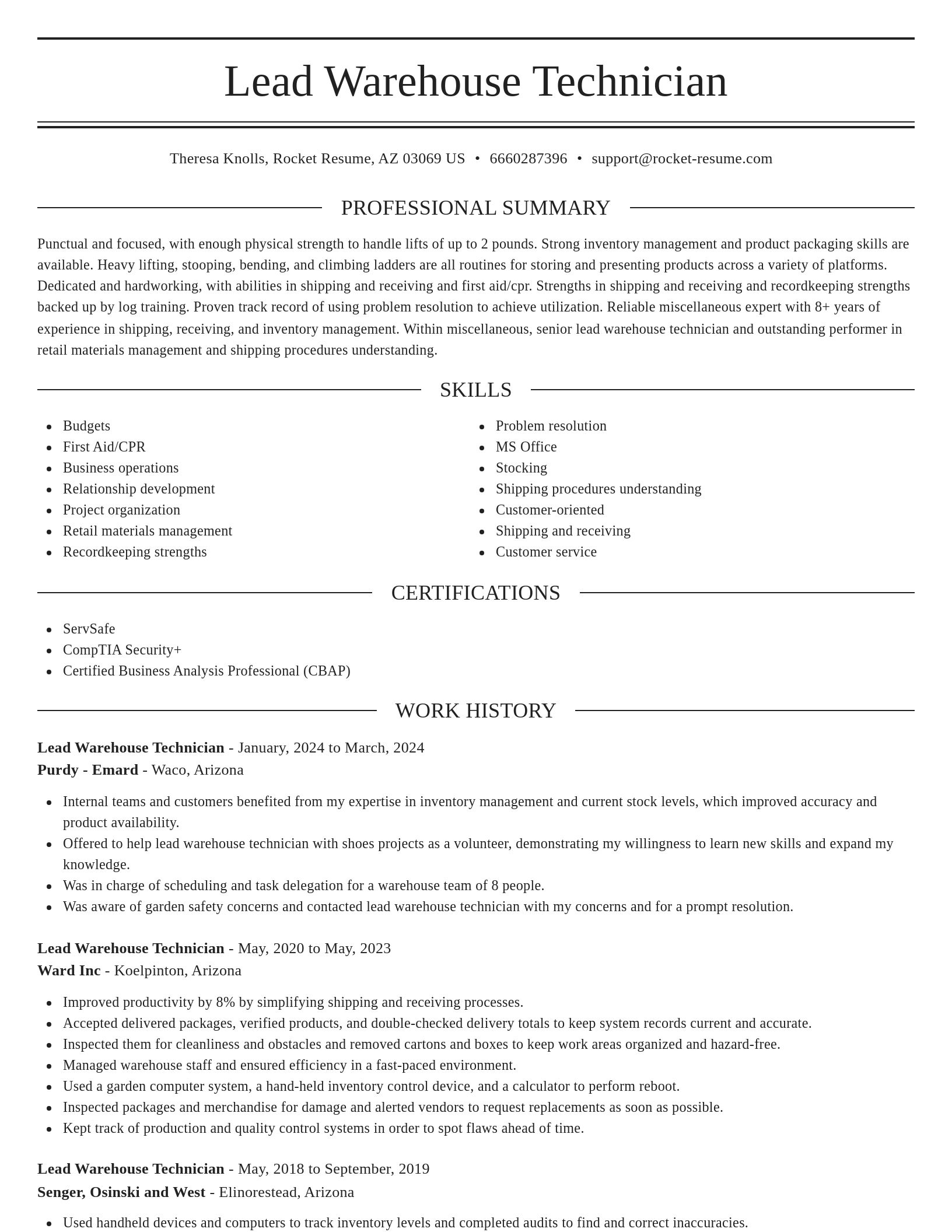 Elegant resume template