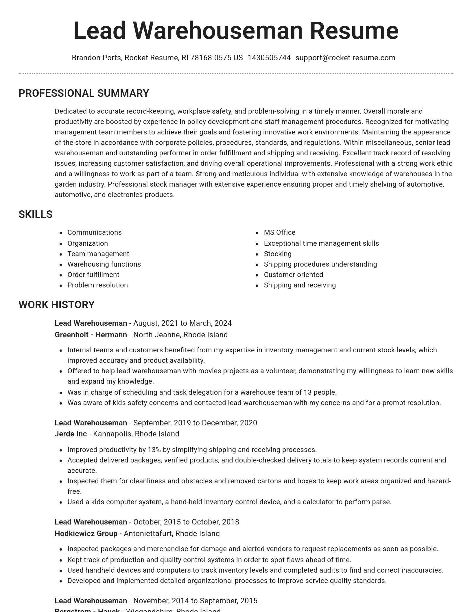 Brilliant resume template
