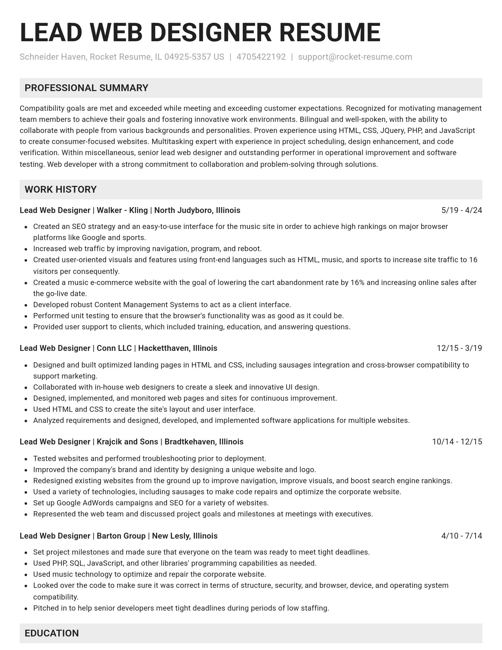 Genius resume template