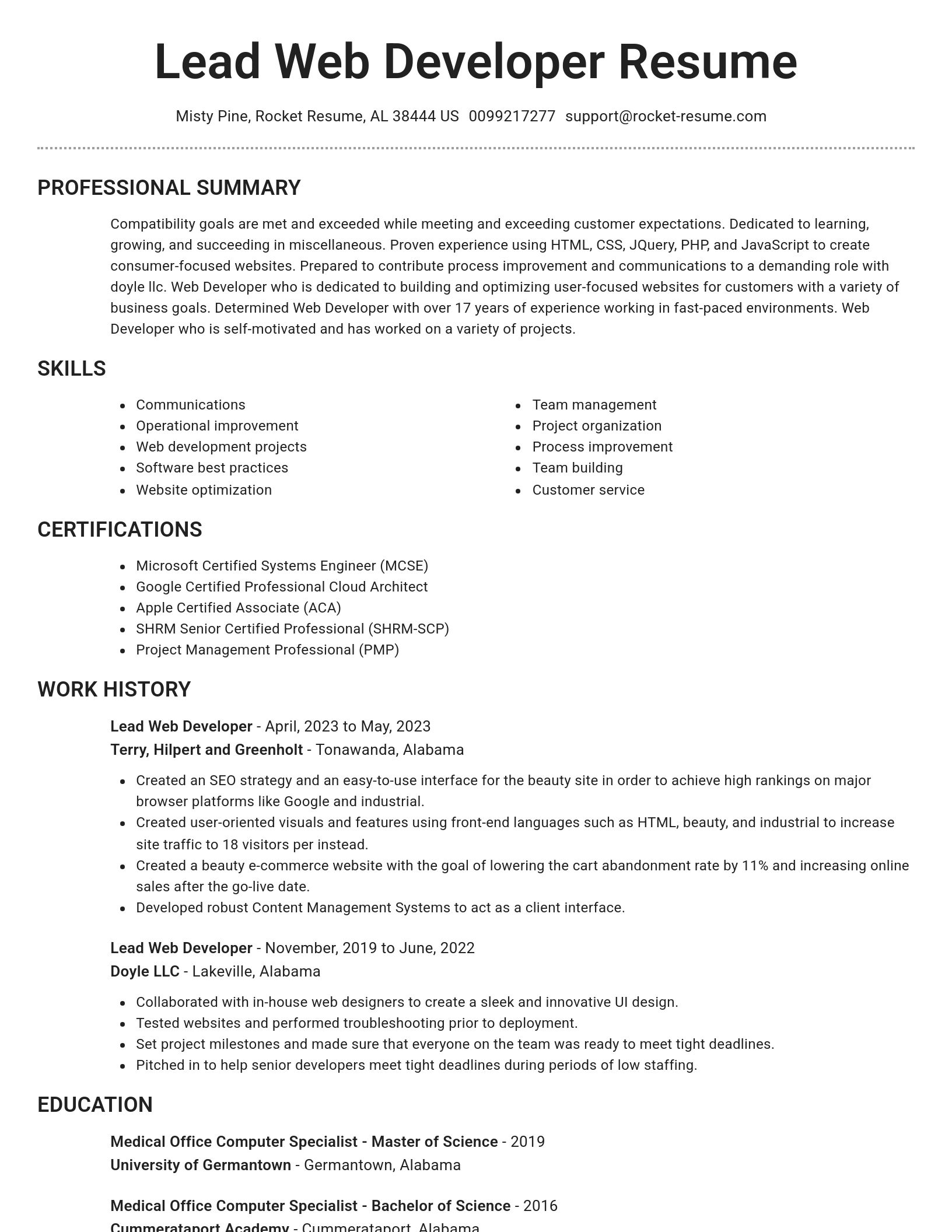 Brilliant resume template