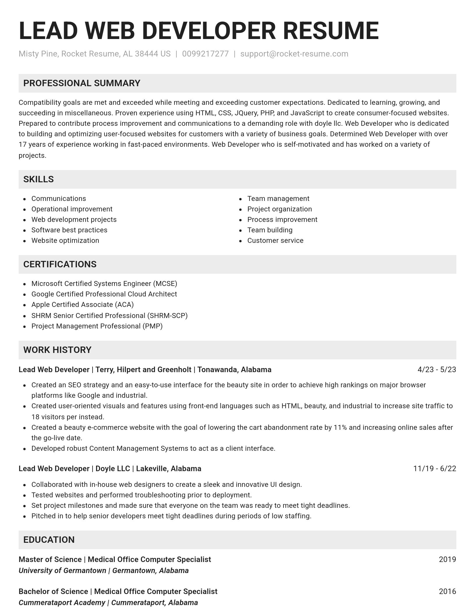 Genius resume template