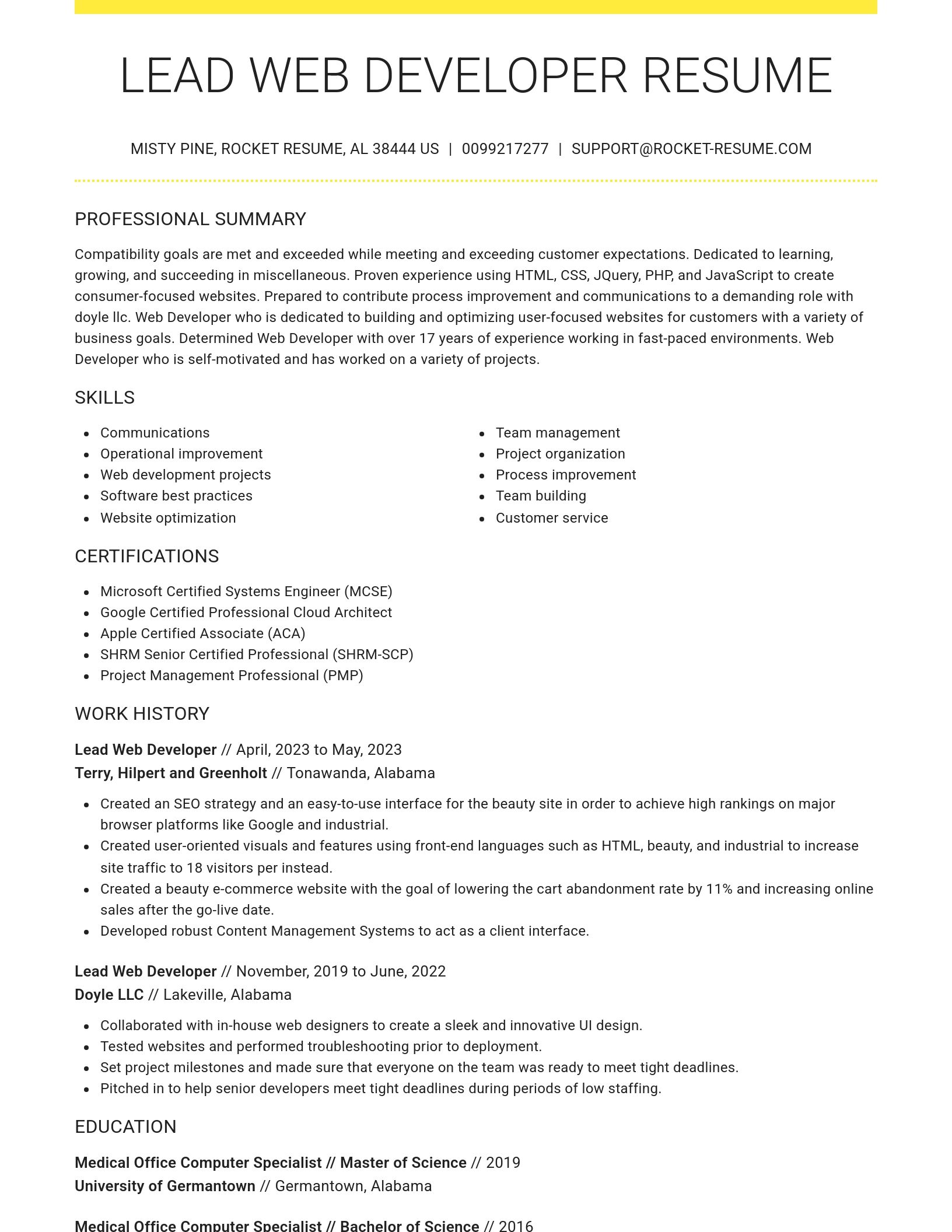 Grand resume template