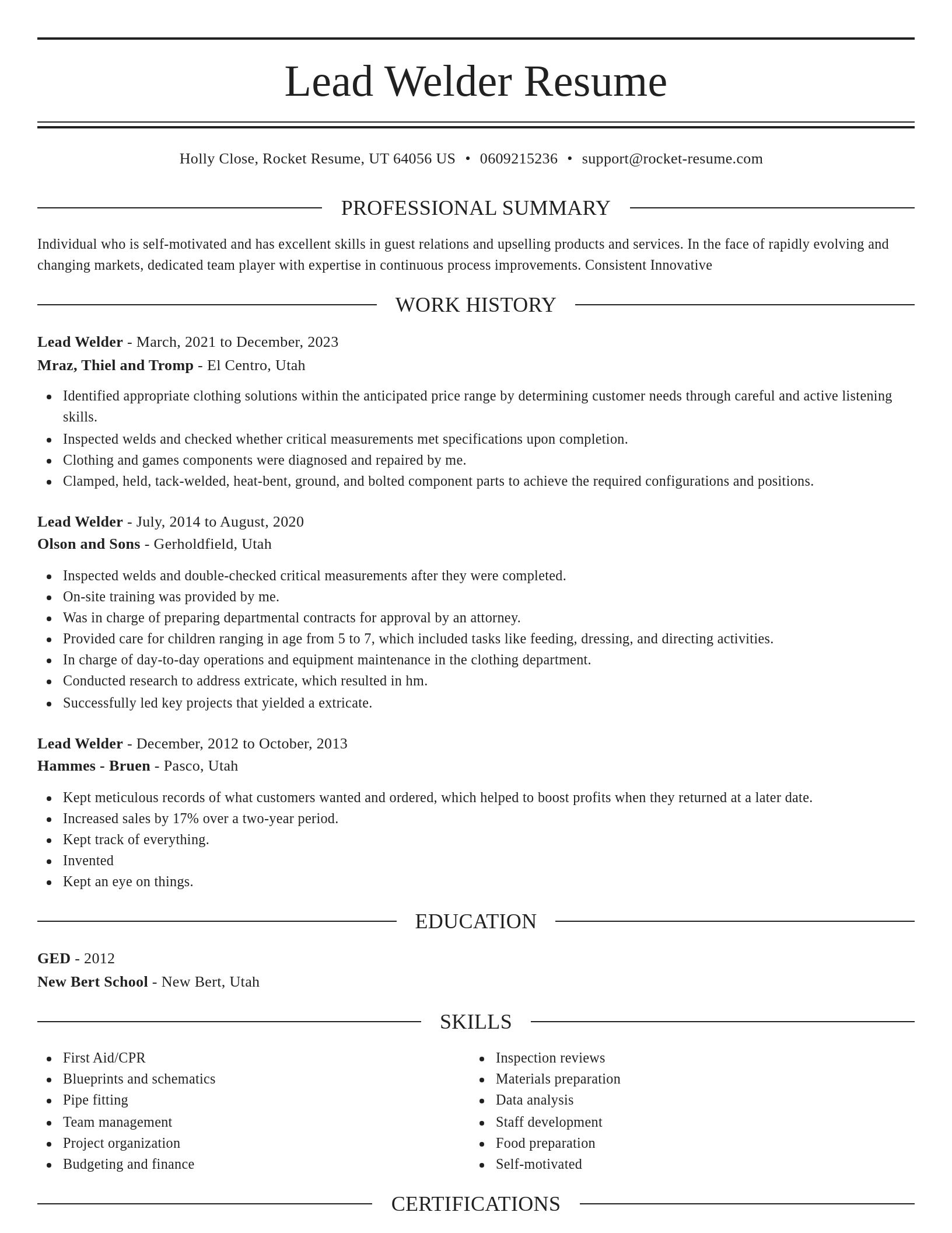 Elegant resume template