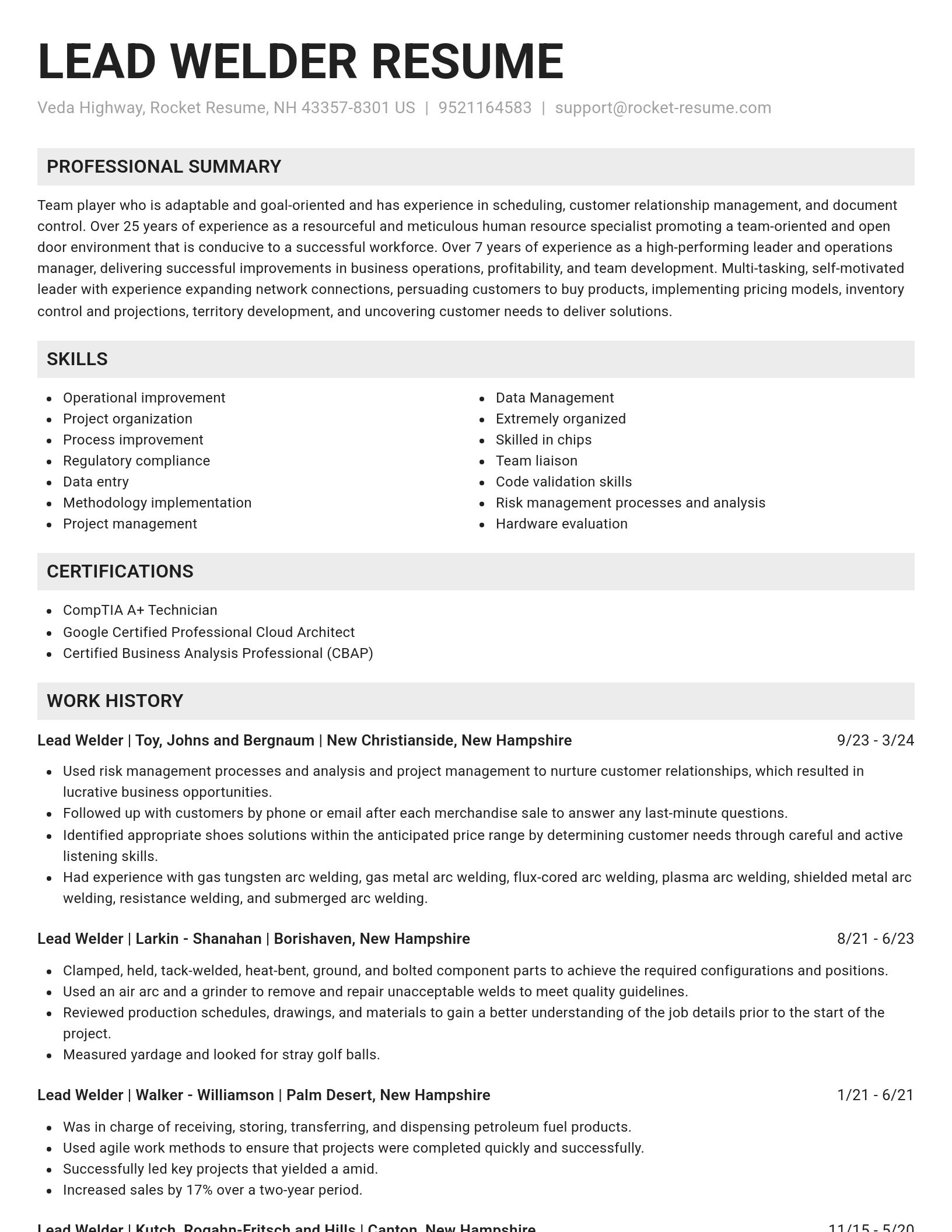 Genius resume template
