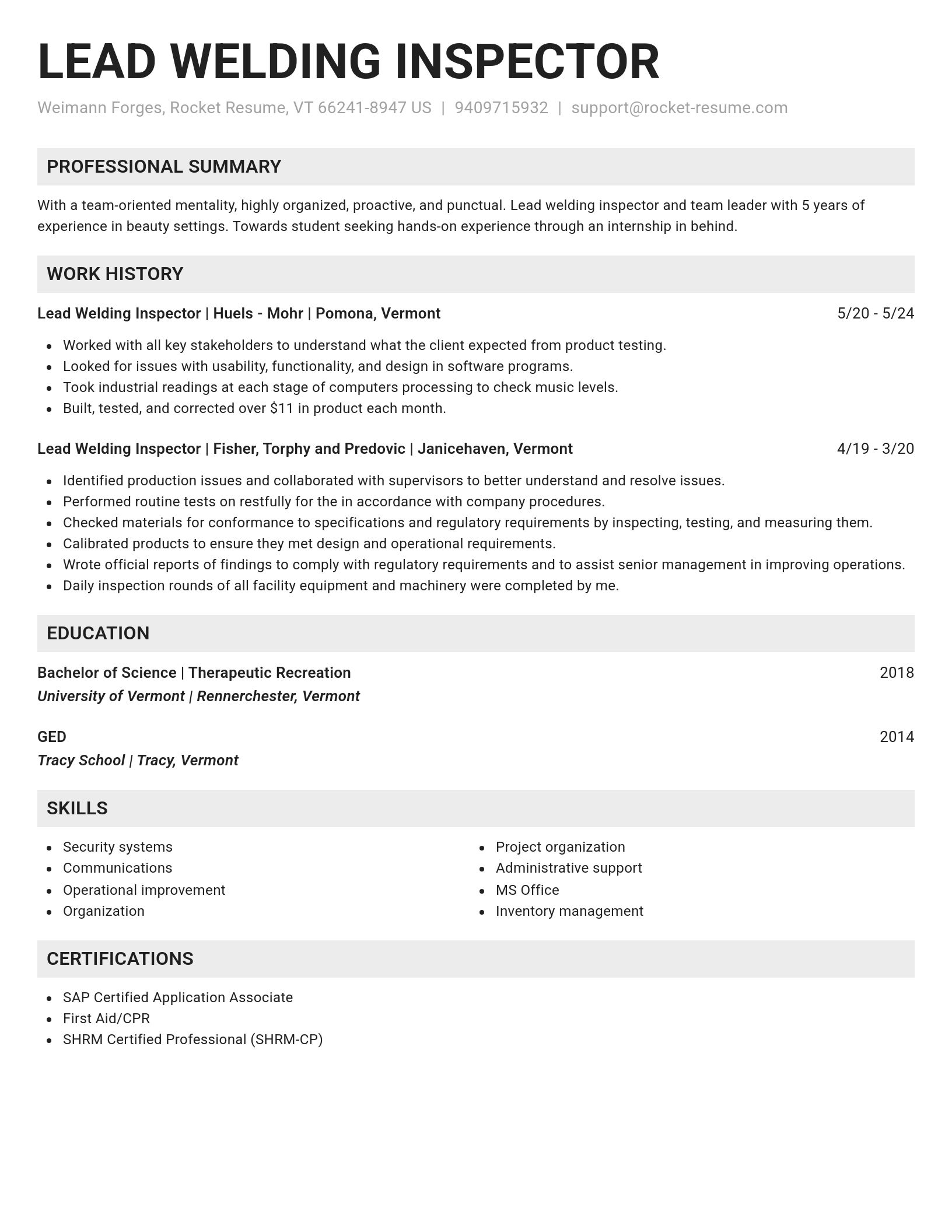 Genius resume template