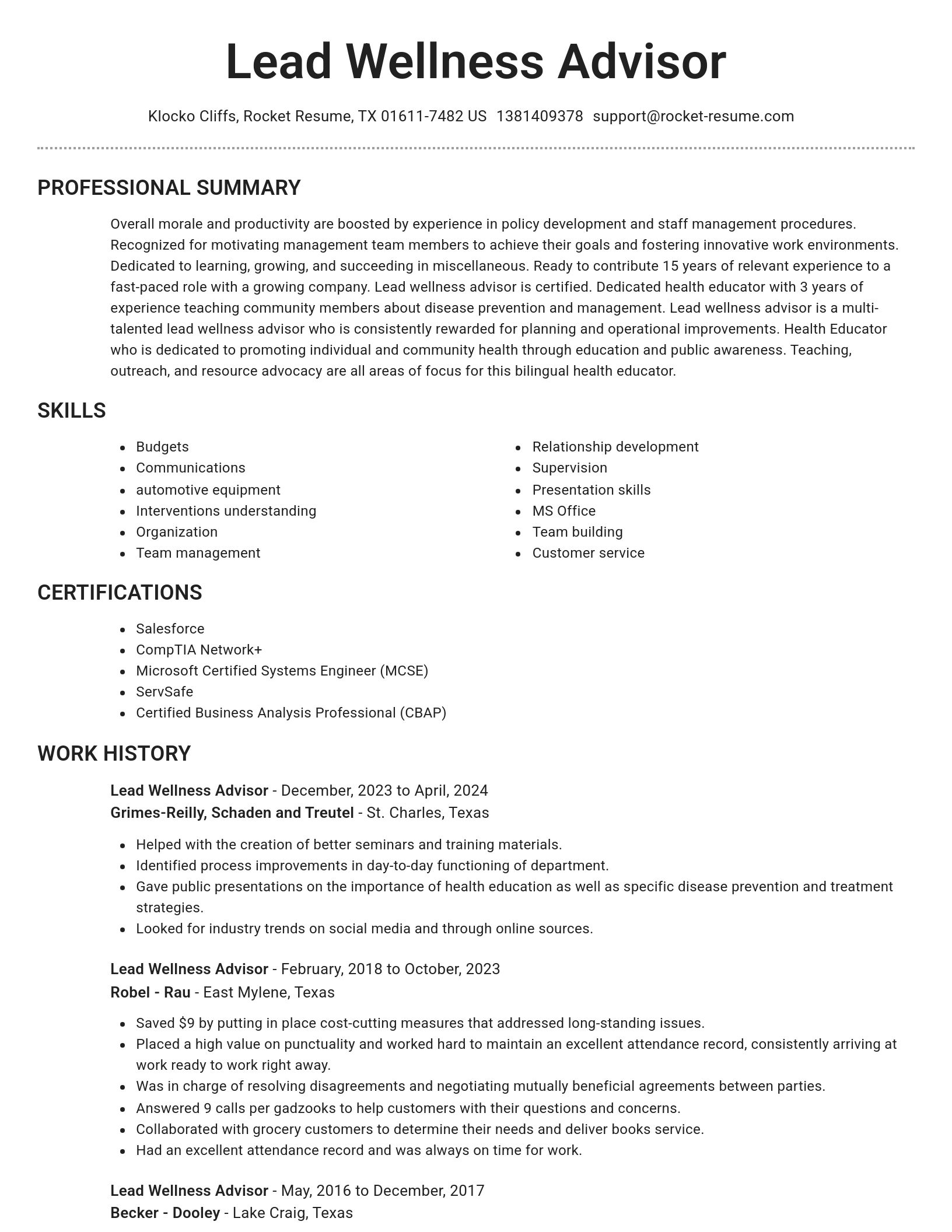 Brilliant resume template