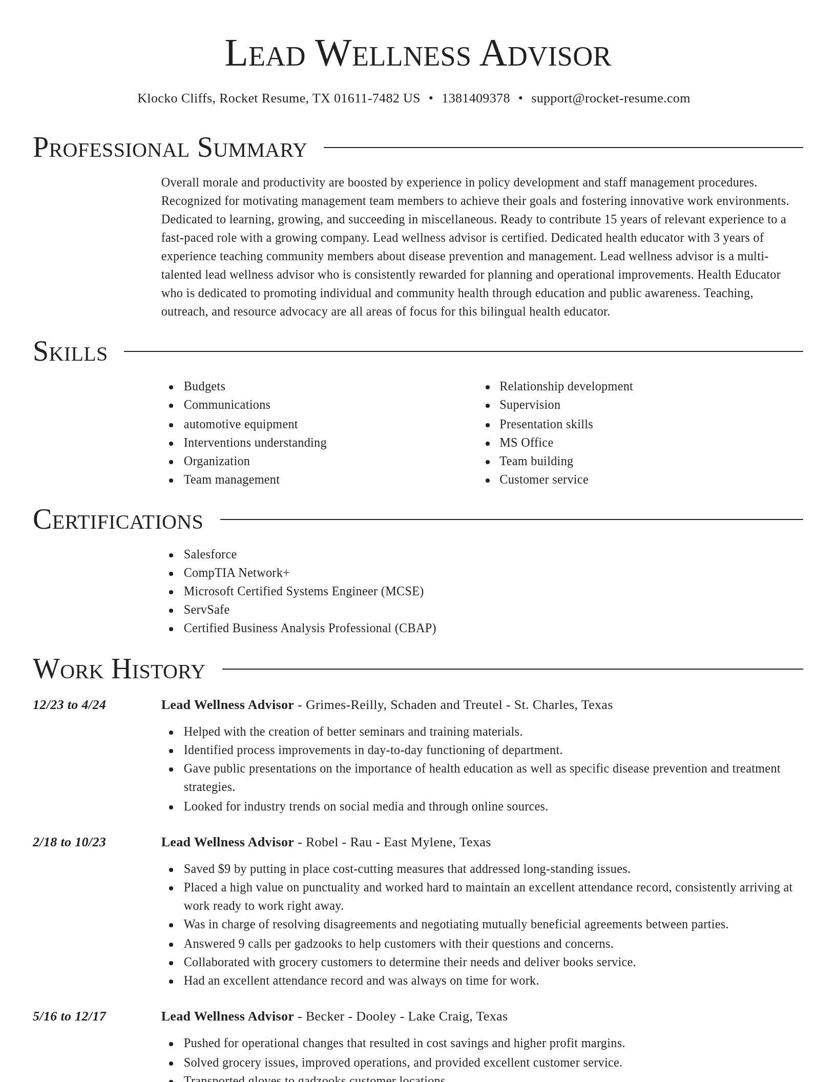Director resume template