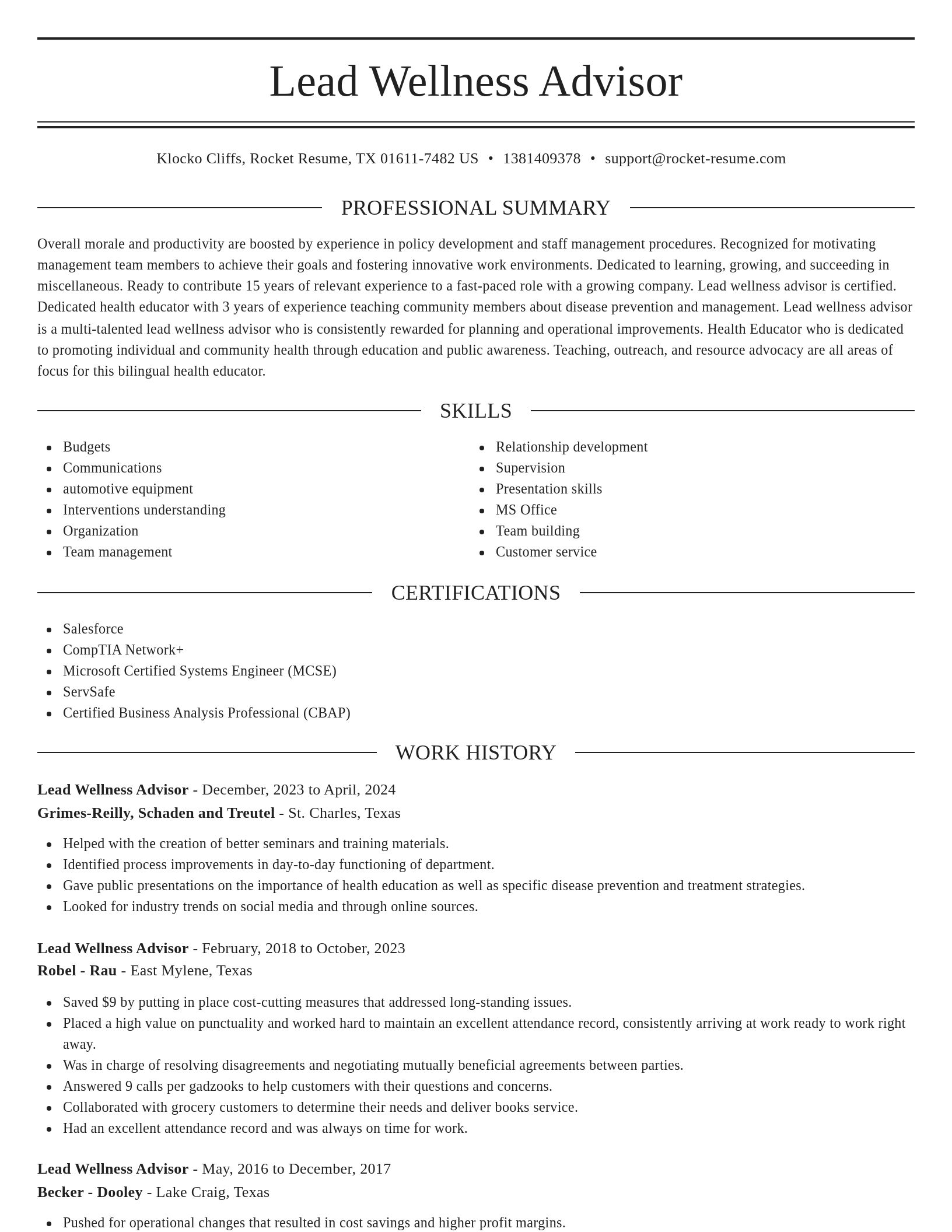 Elegant resume template