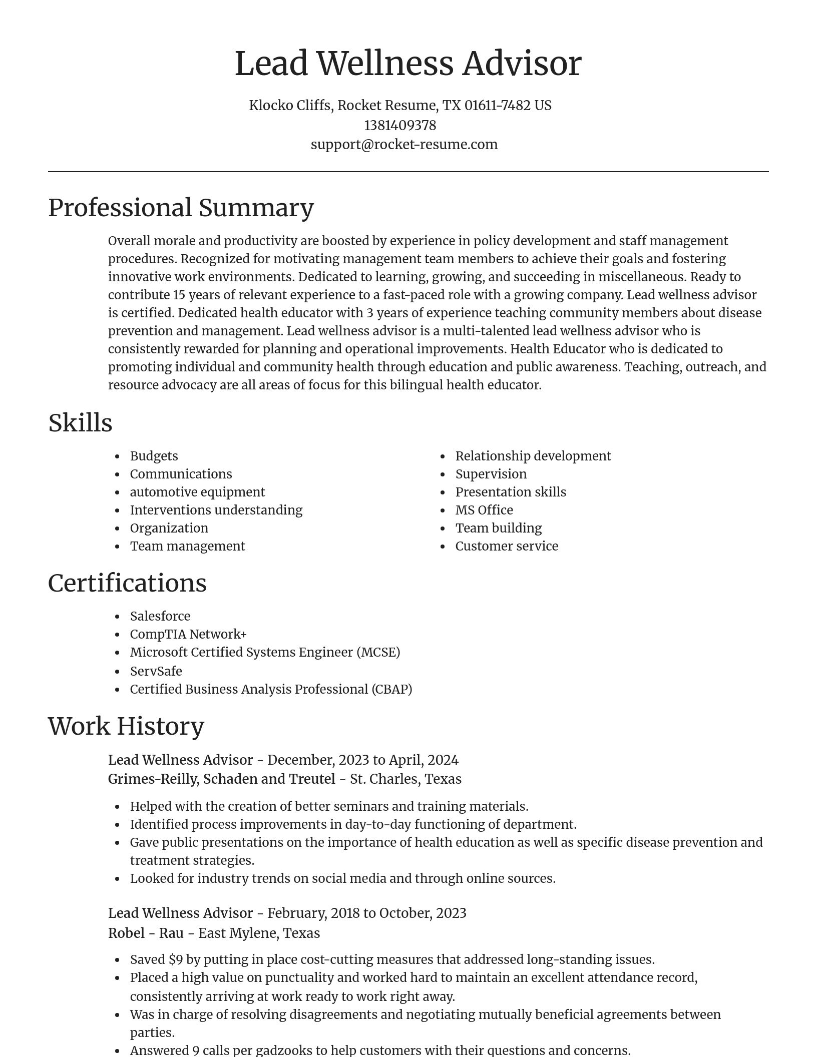 Focal Point resume template