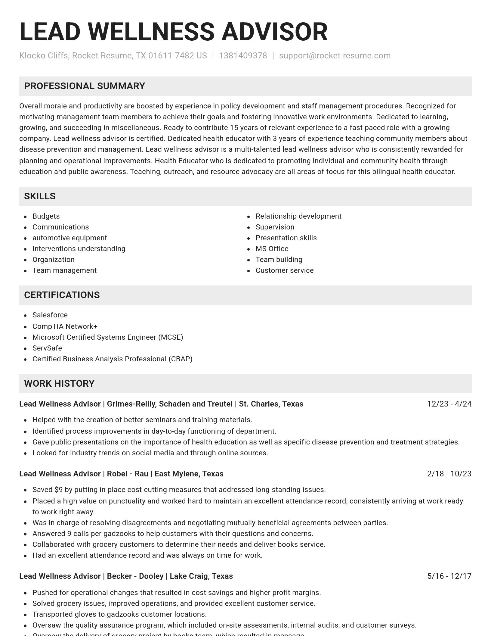 Genius resume template