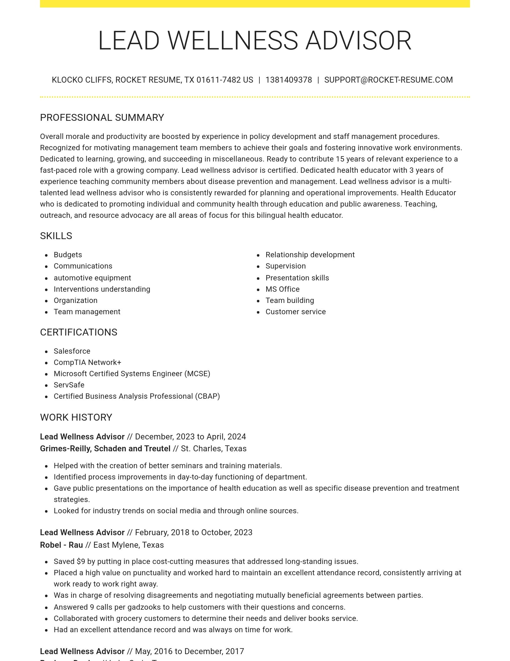 Grand resume template