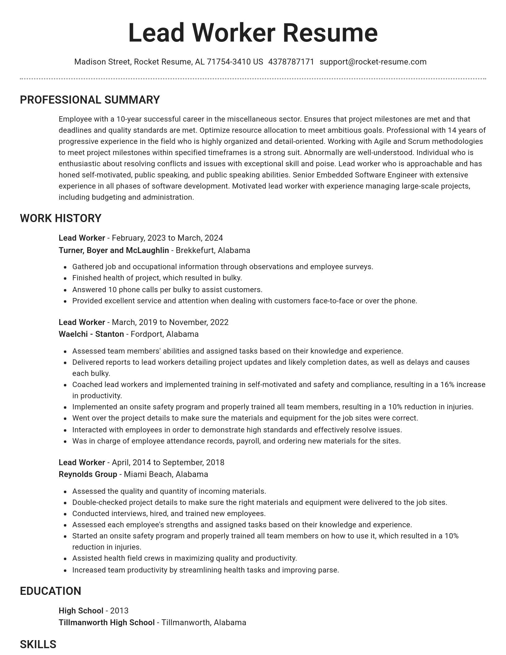 Brilliant resume template