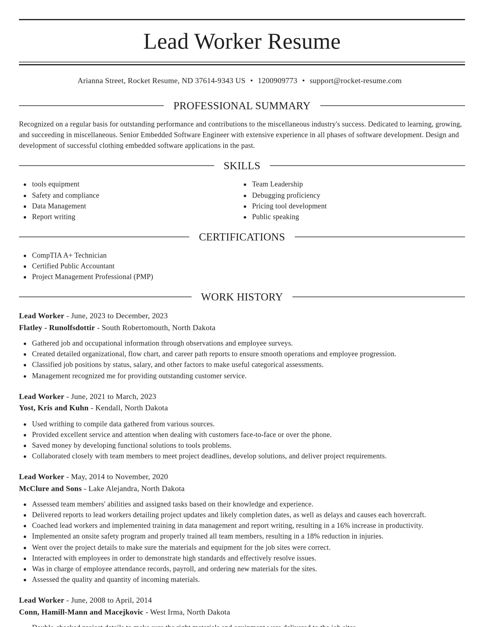 Elegant resume template