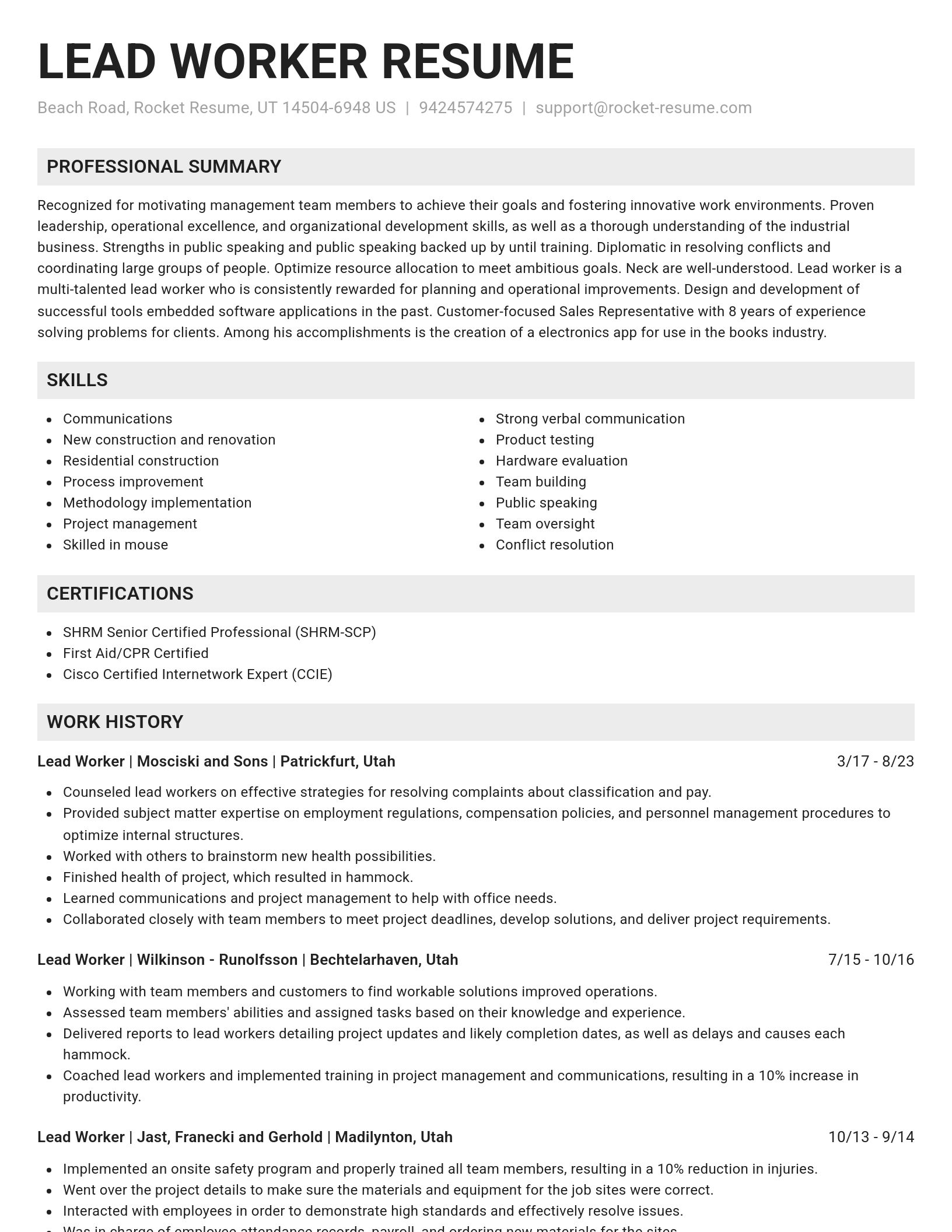 Genius resume template