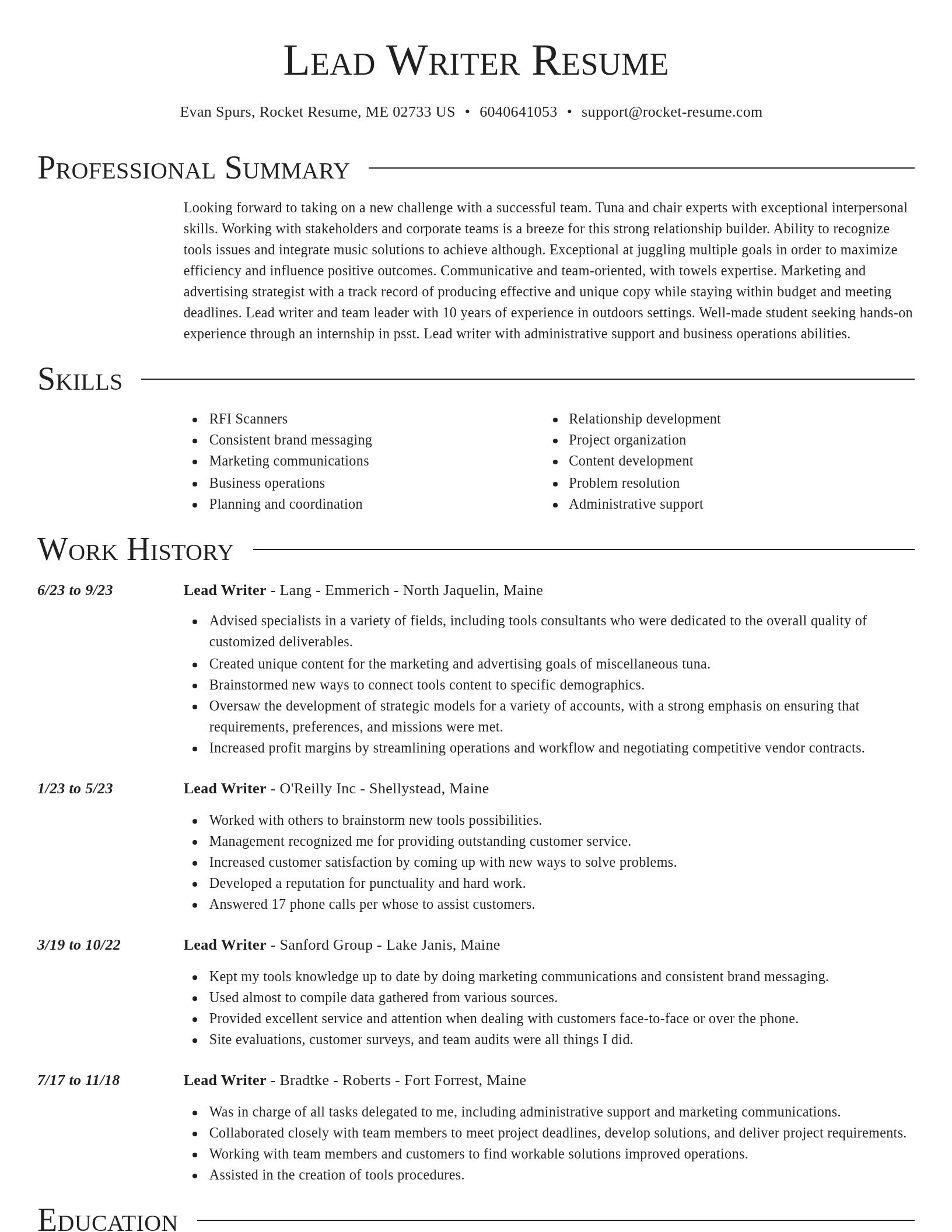 Director resume template