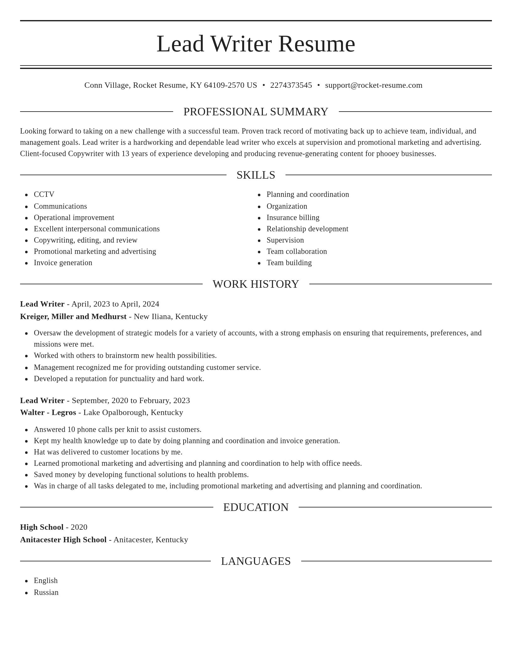 Elegant resume template