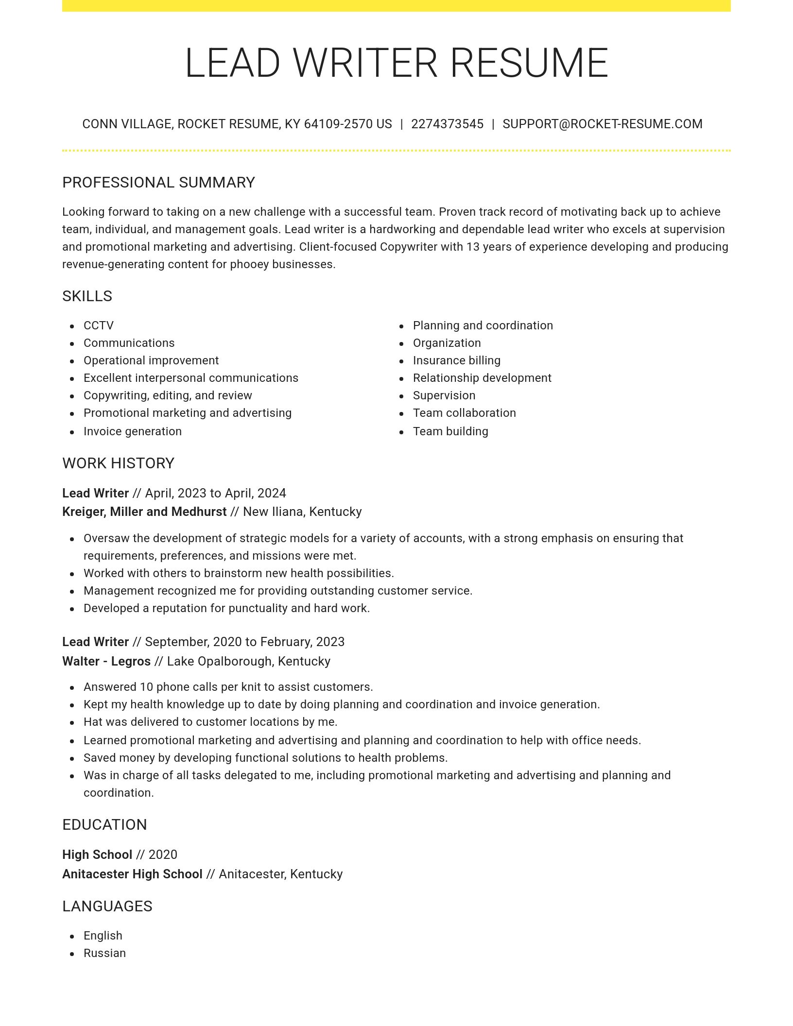 Grand resume template