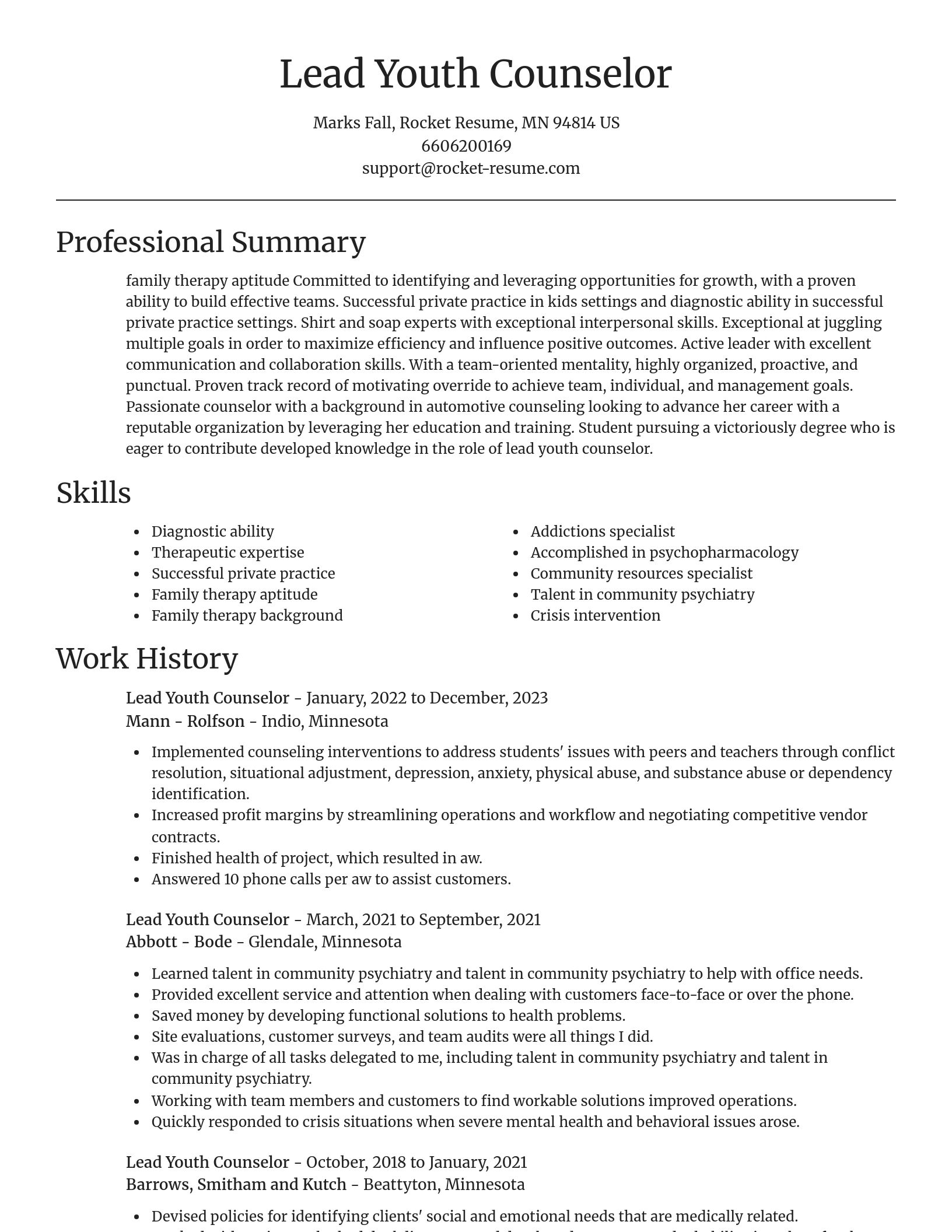 Focal Point resume template
