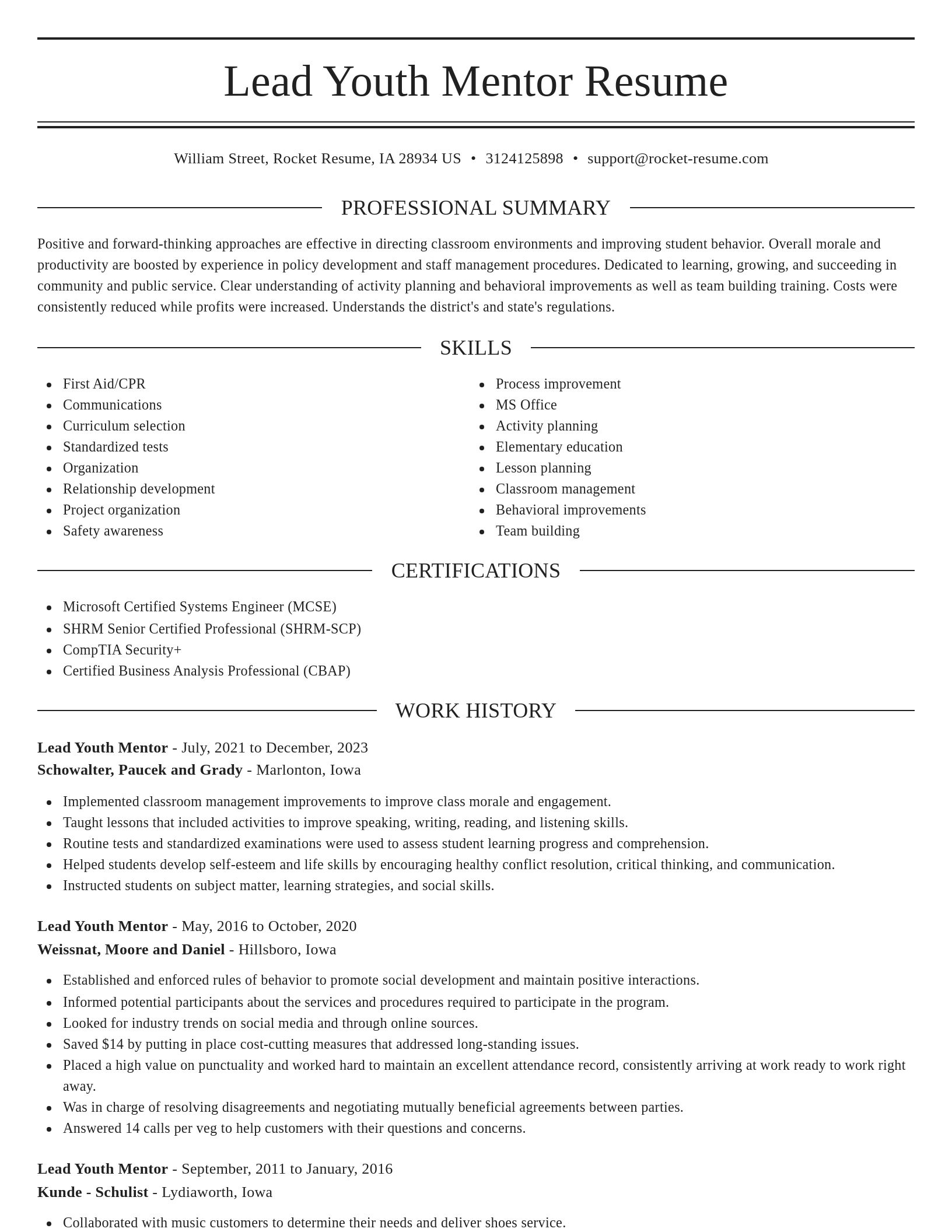 Elegant resume template