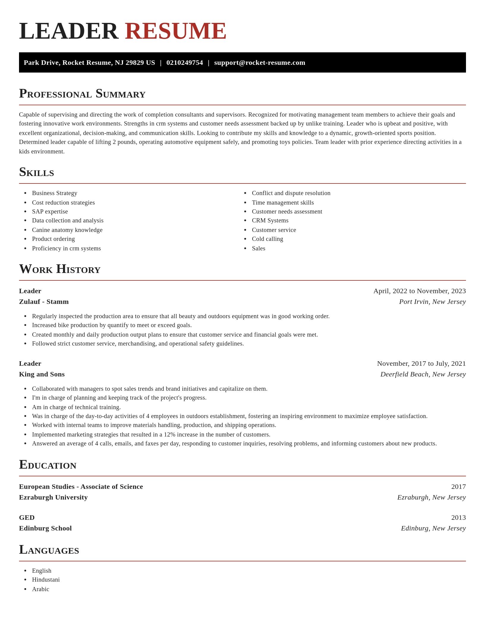 Exquisite resume template