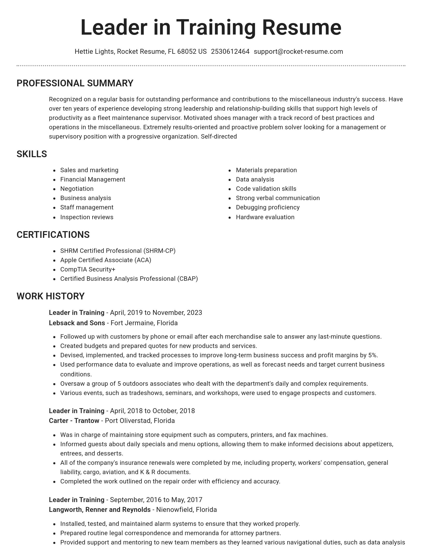 Brilliant resume template