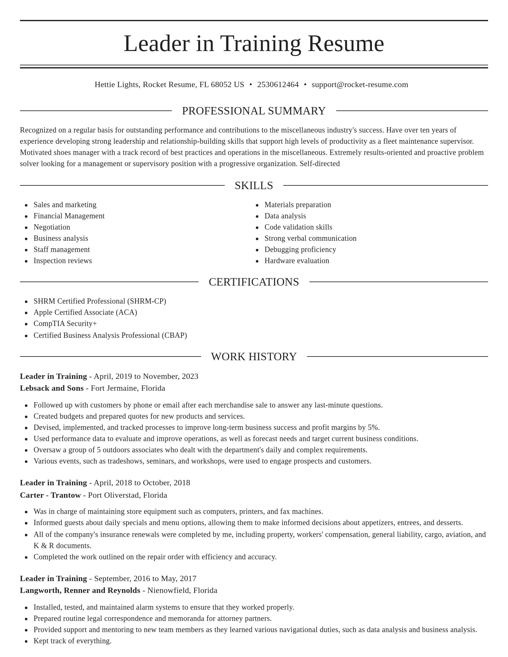 Elegant resume template