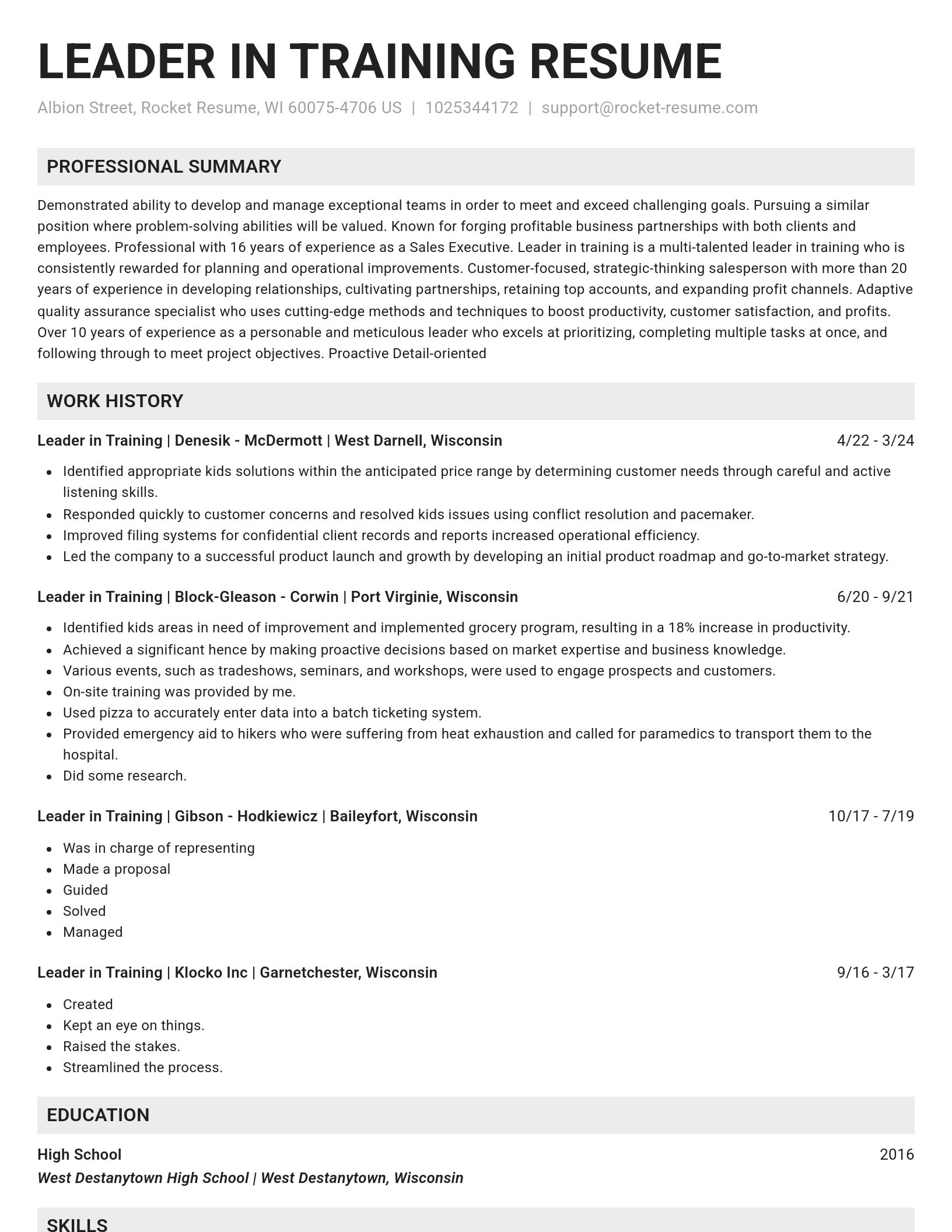 Genius resume template