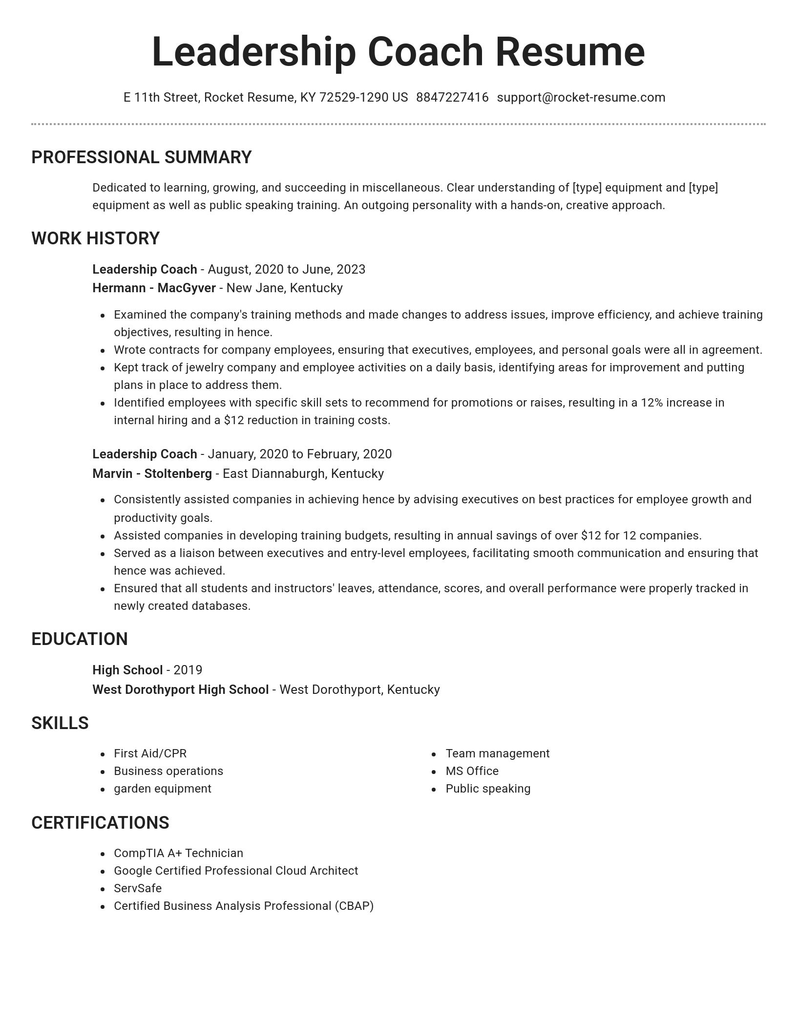 Brilliant resume template