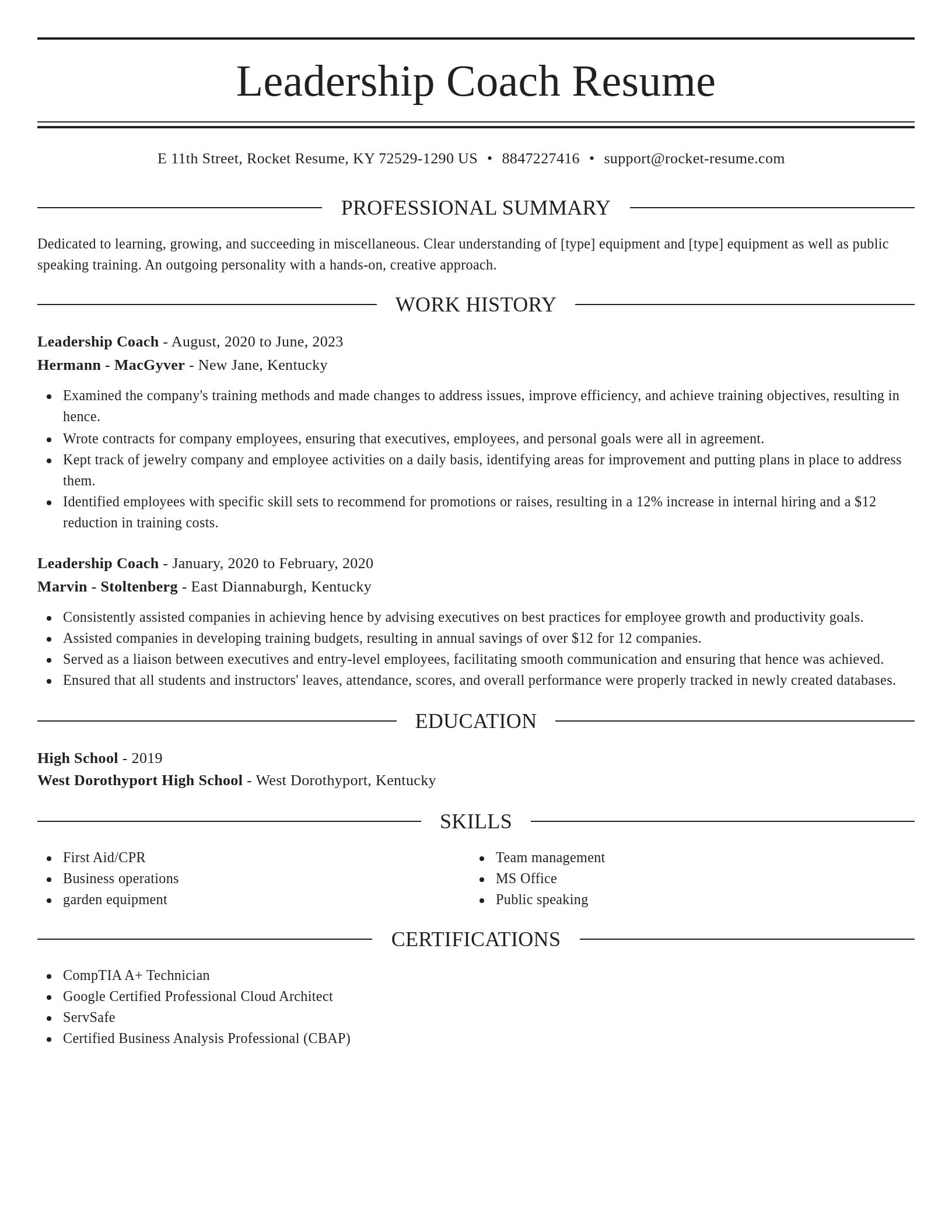 Elegant resume template