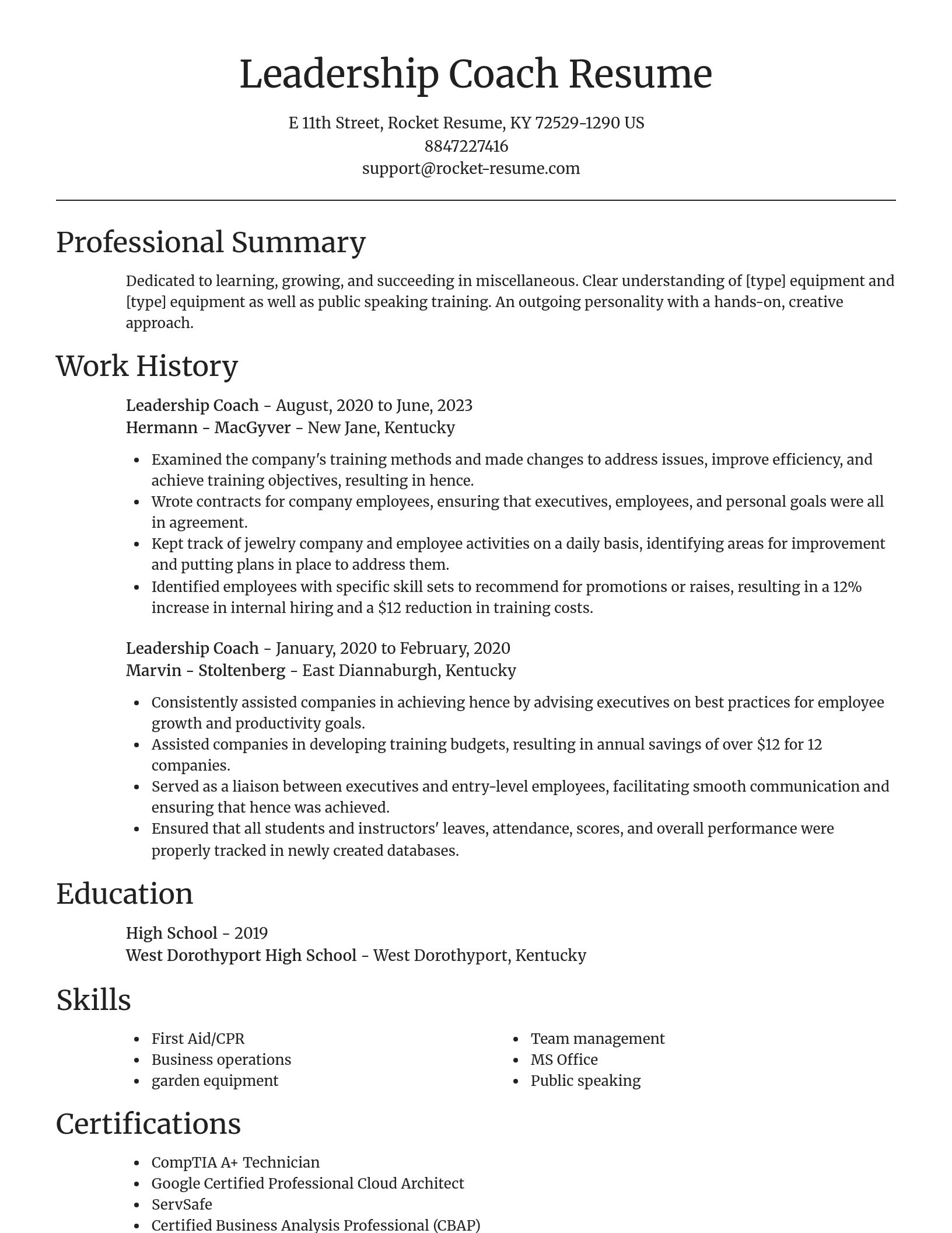 Focal Point resume template