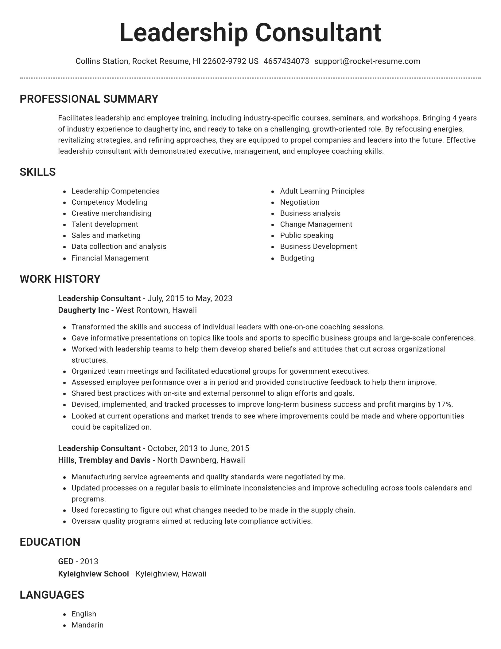 Brilliant resume template