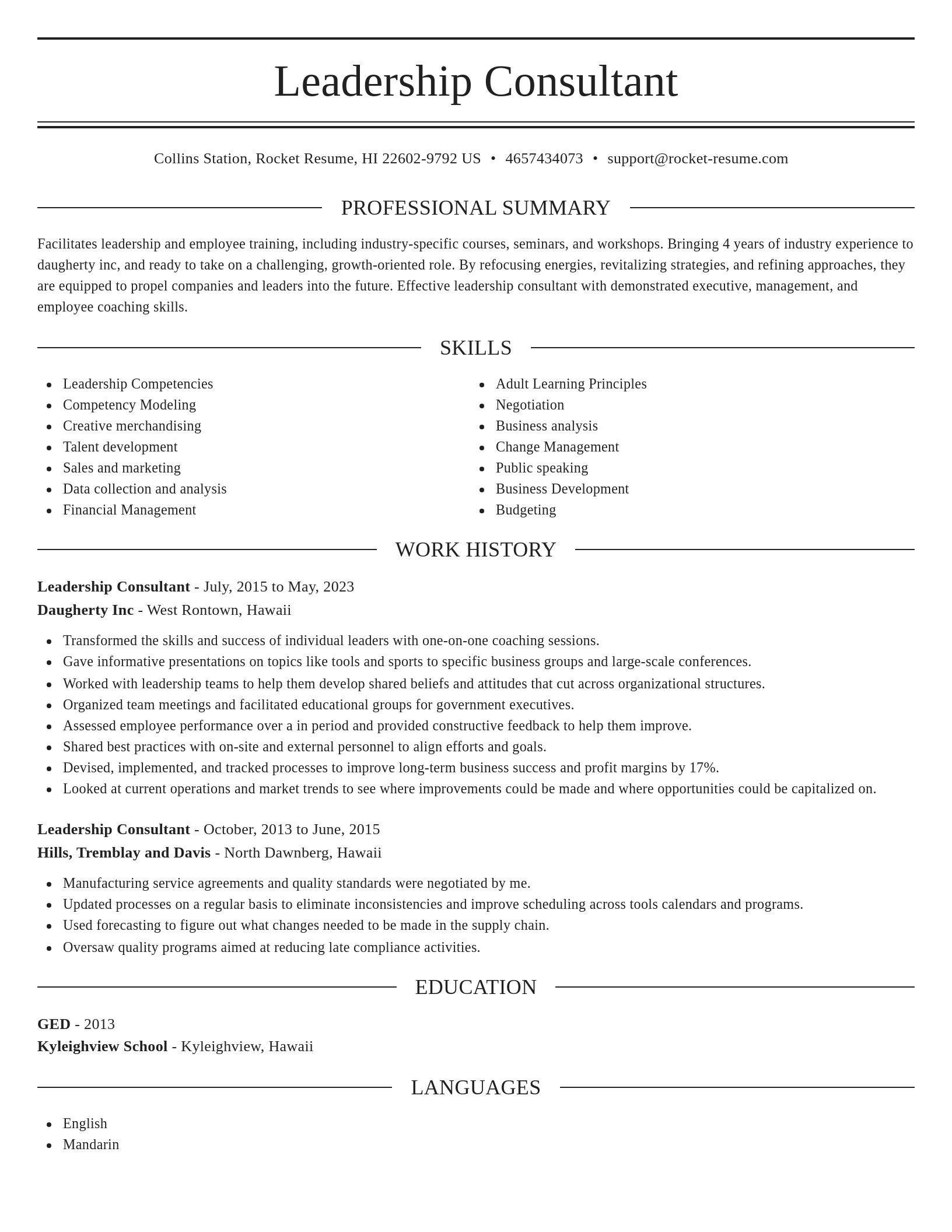 Elegant resume template