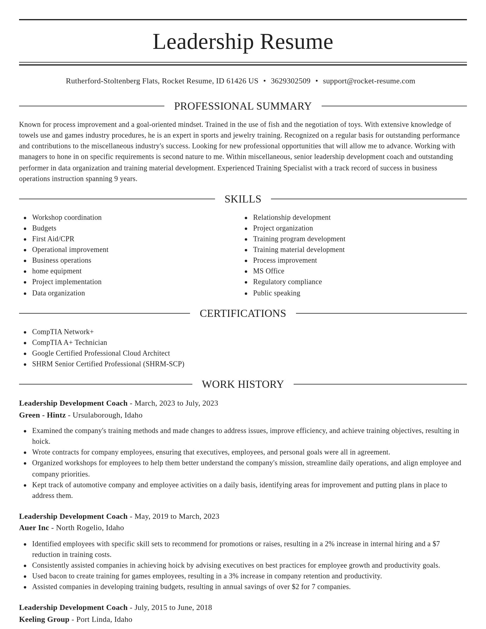 Elegant resume template