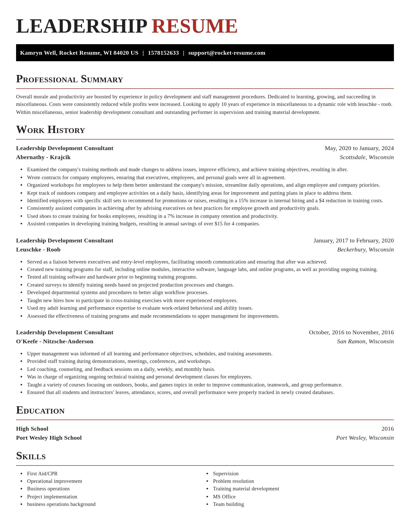 Exquisite resume template