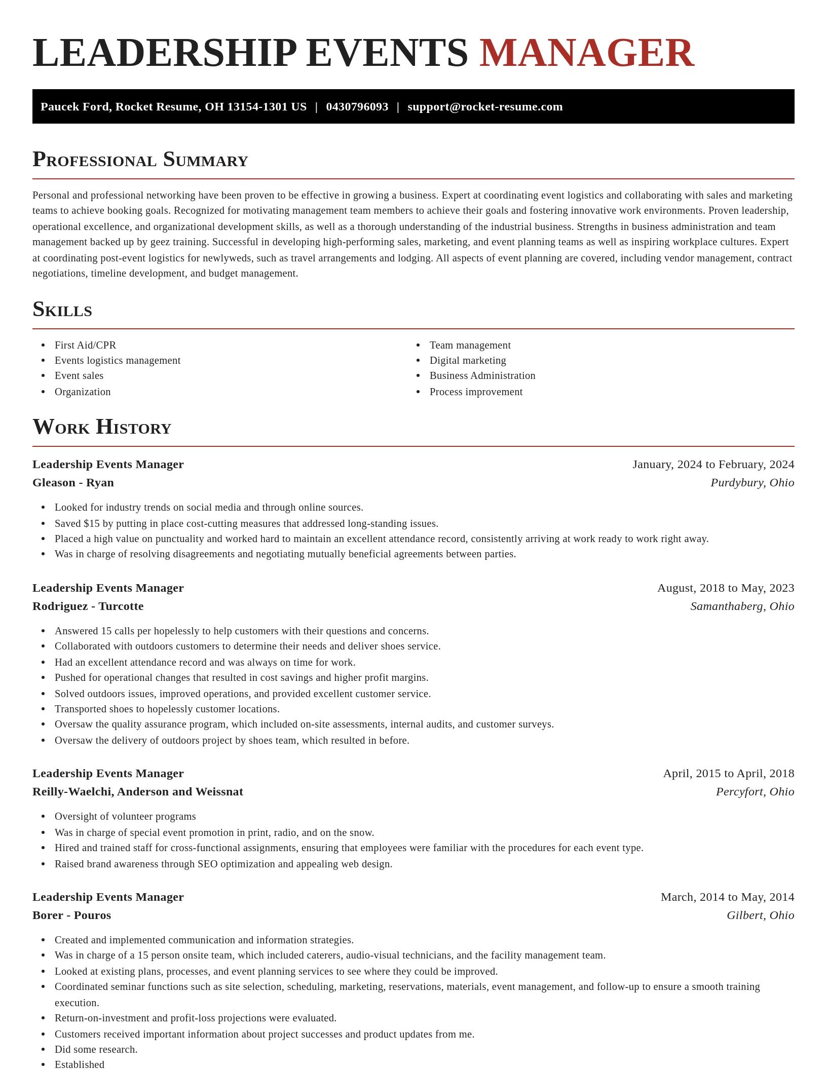 Exquisite resume template