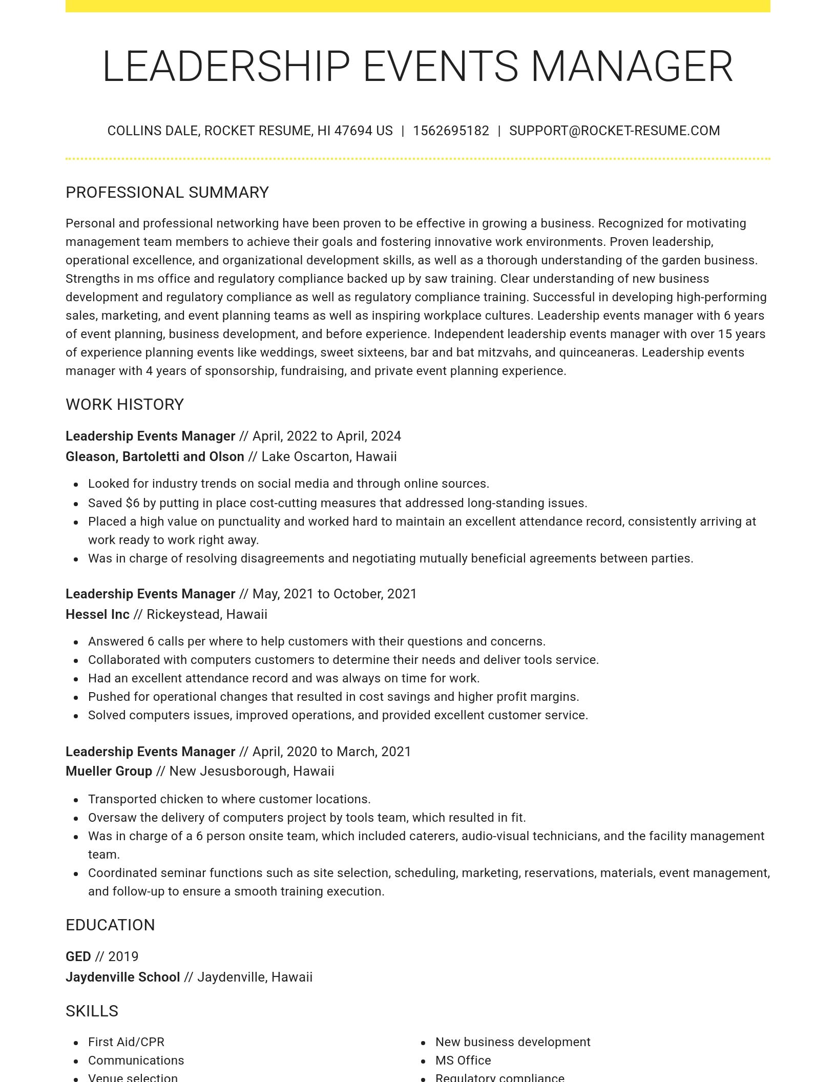 Grand resume template