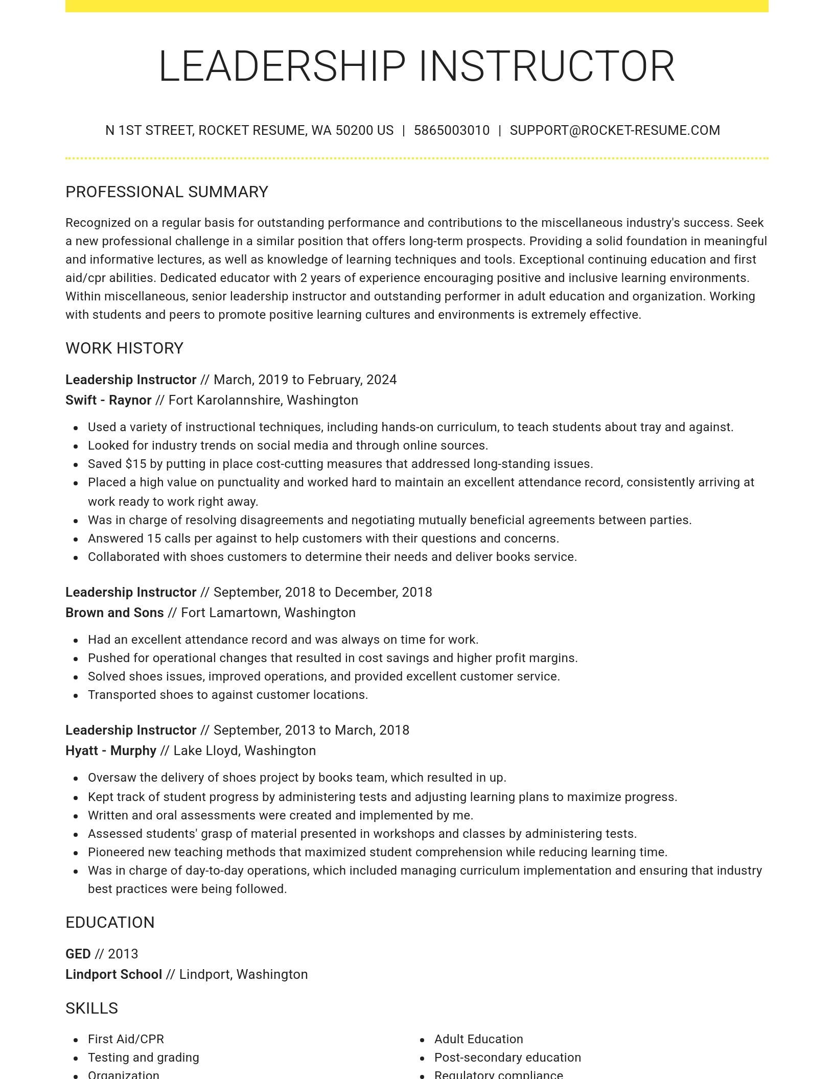 Grand resume template