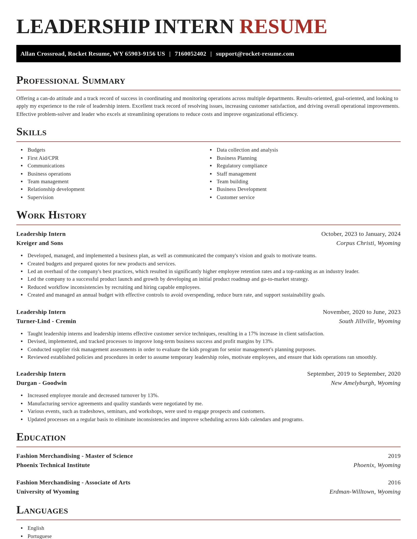 Exquisite resume template