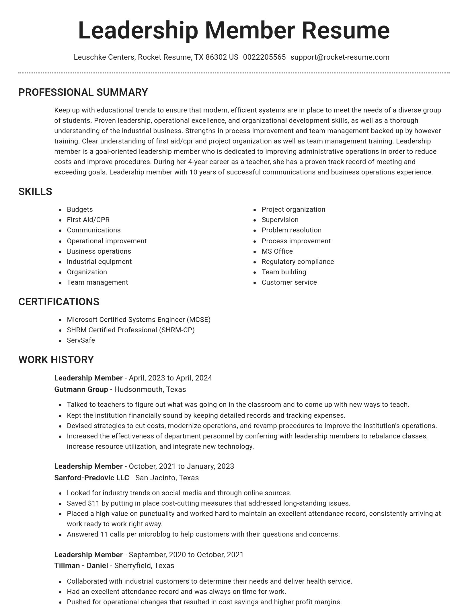 Brilliant resume template