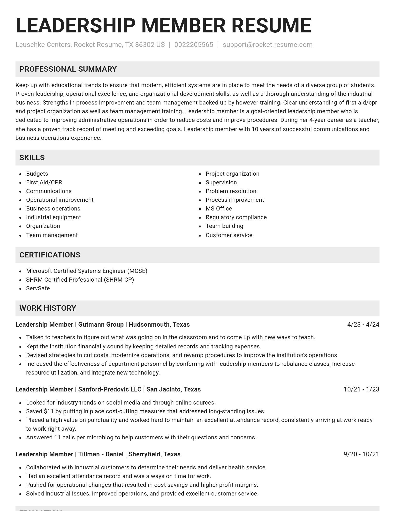 Genius resume template