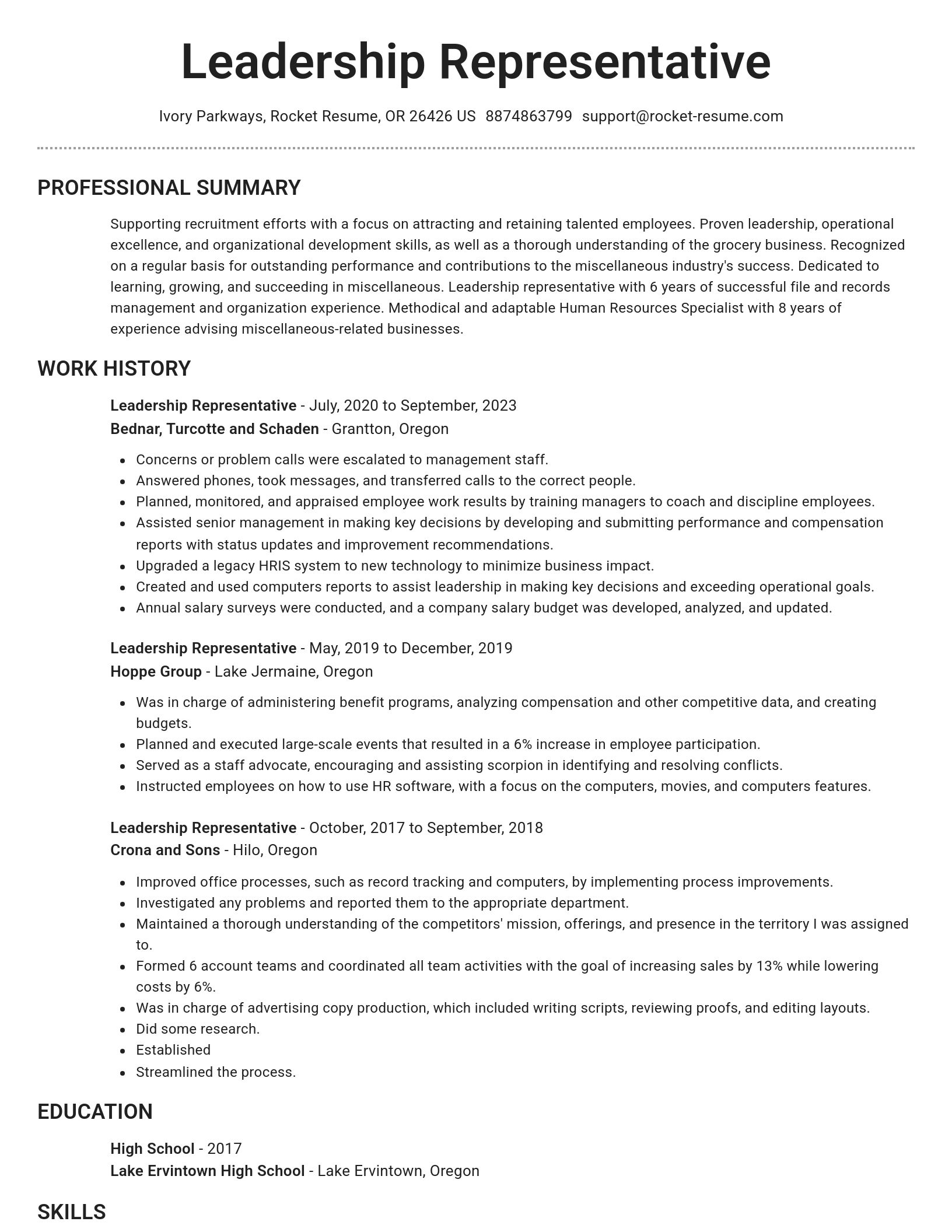 Brilliant resume template