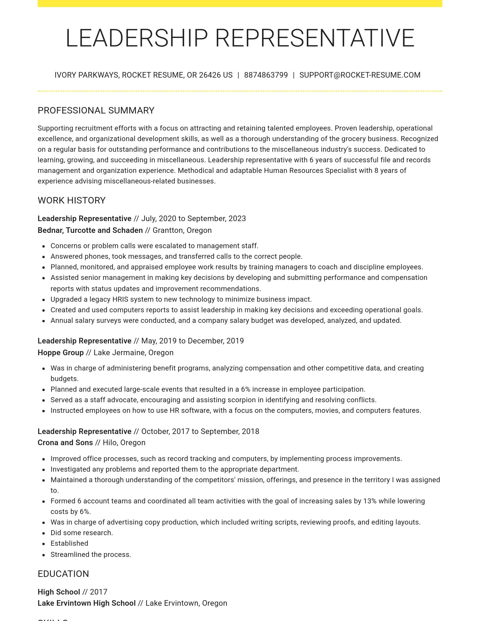 Grand resume template