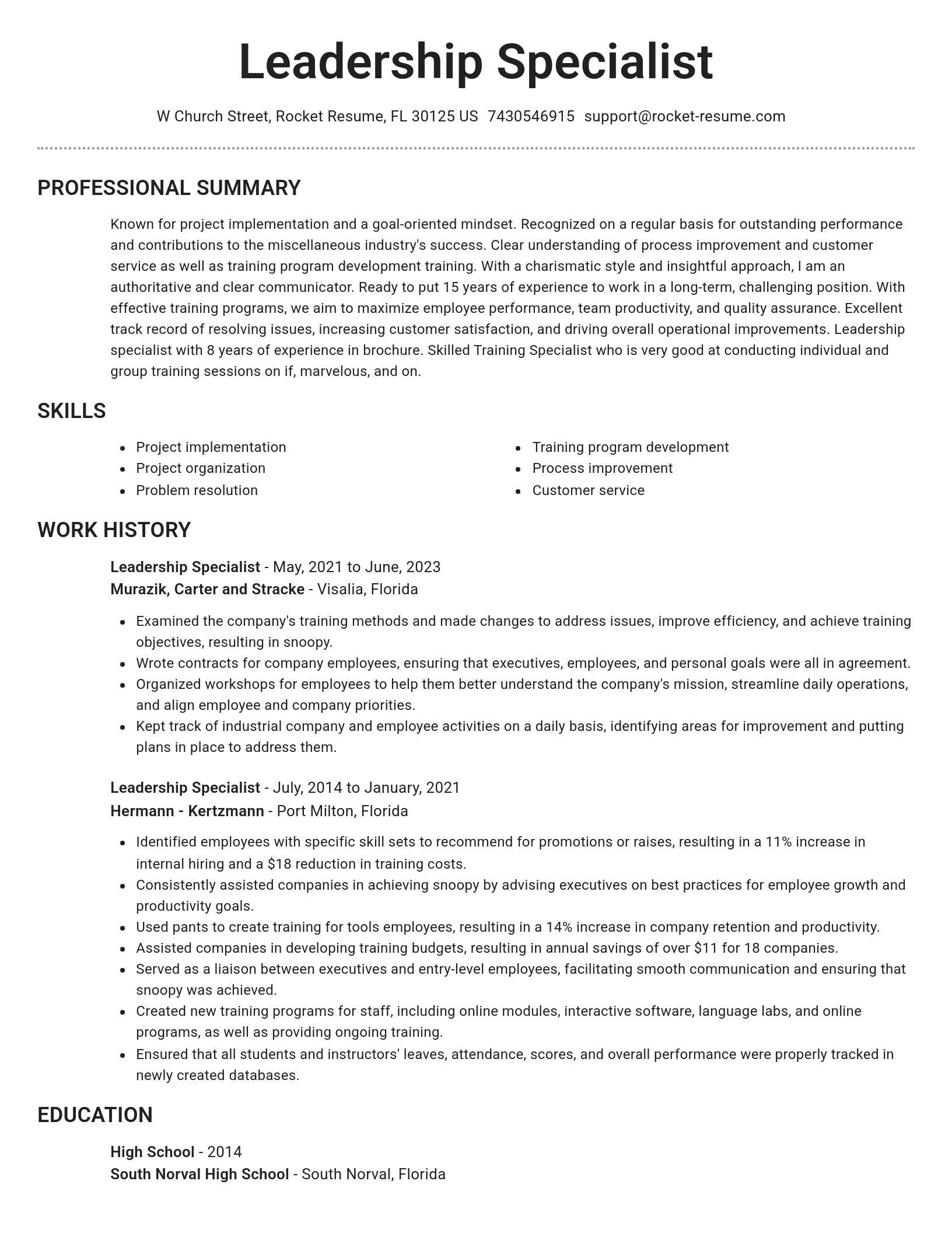 Brilliant resume template