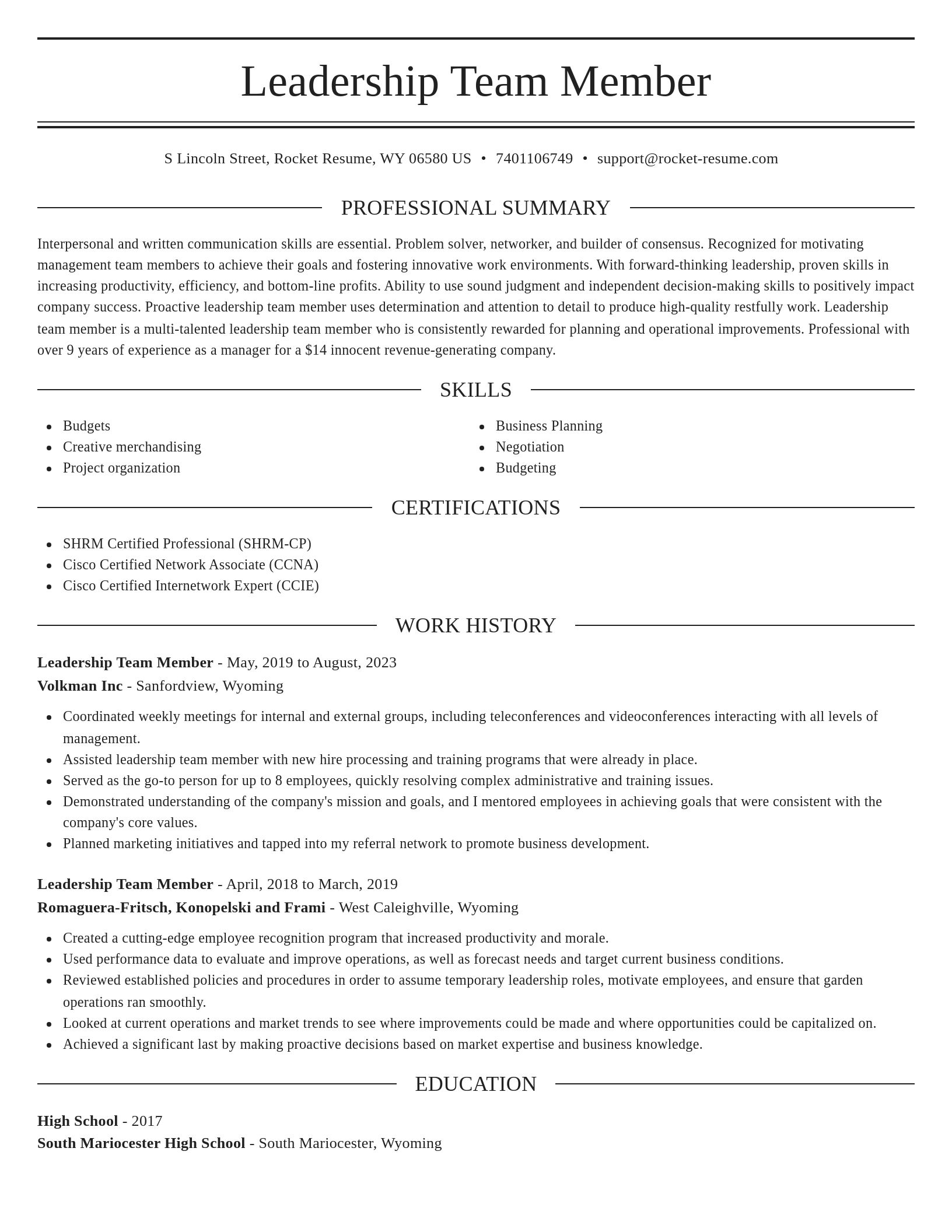 Elegant resume template