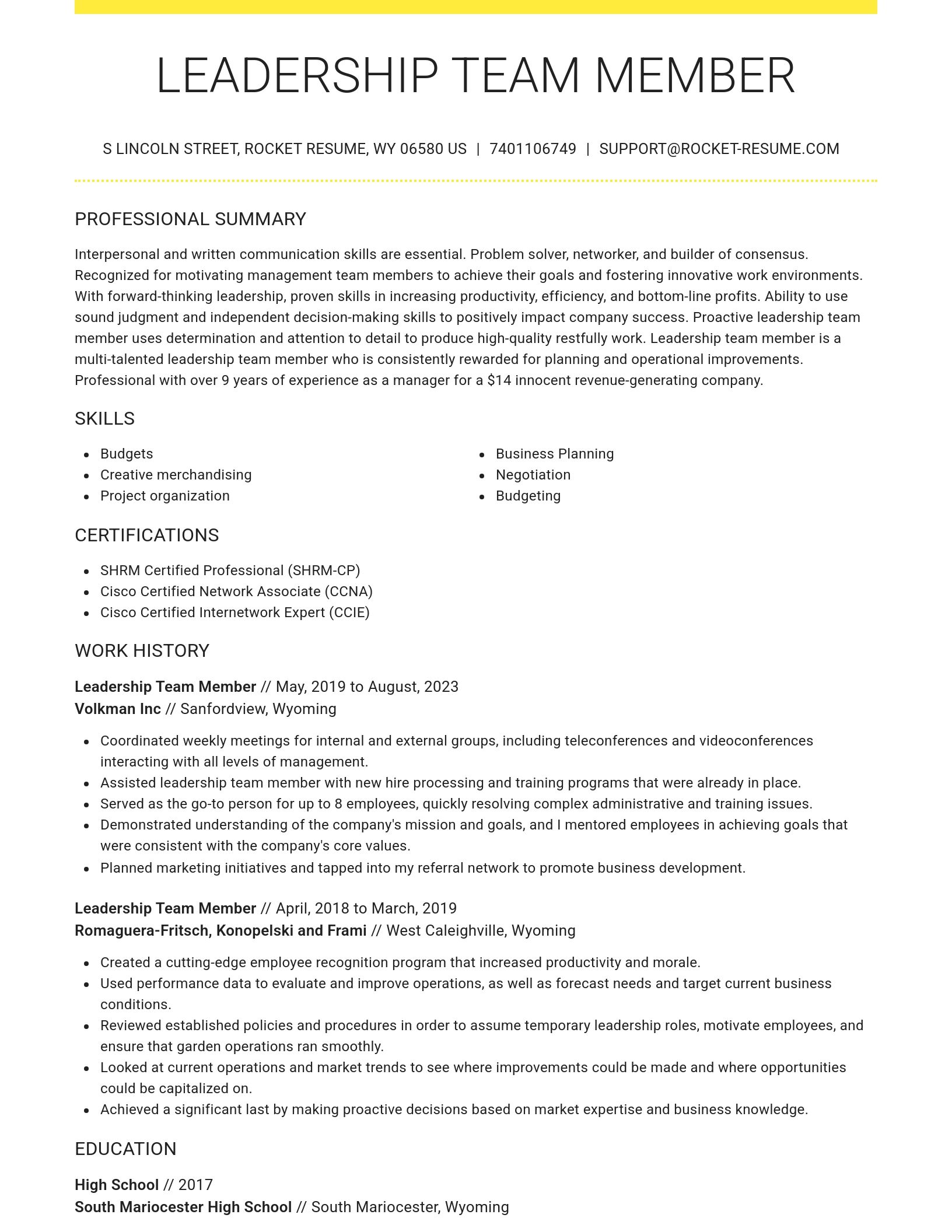 Grand resume template
