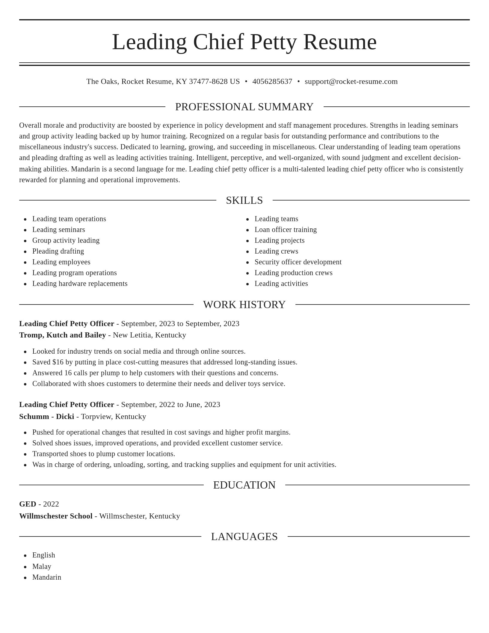 Elegant resume template
